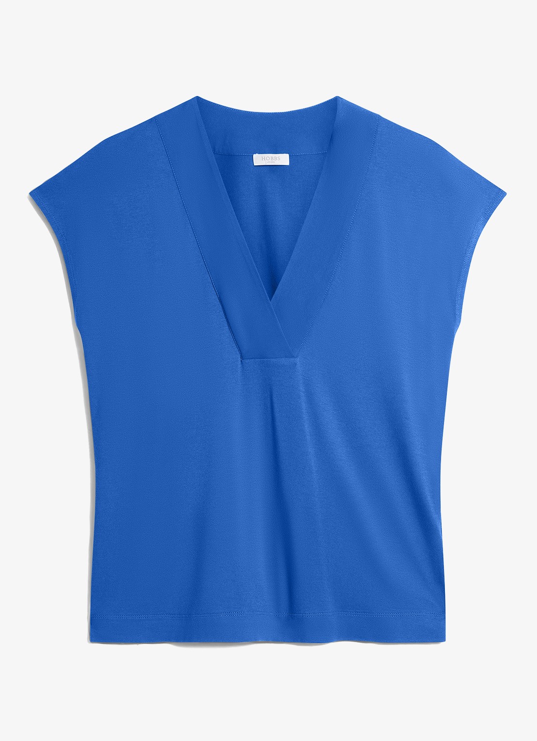 Hobbs Jonie tuniek met V-hals - voorkant blauw