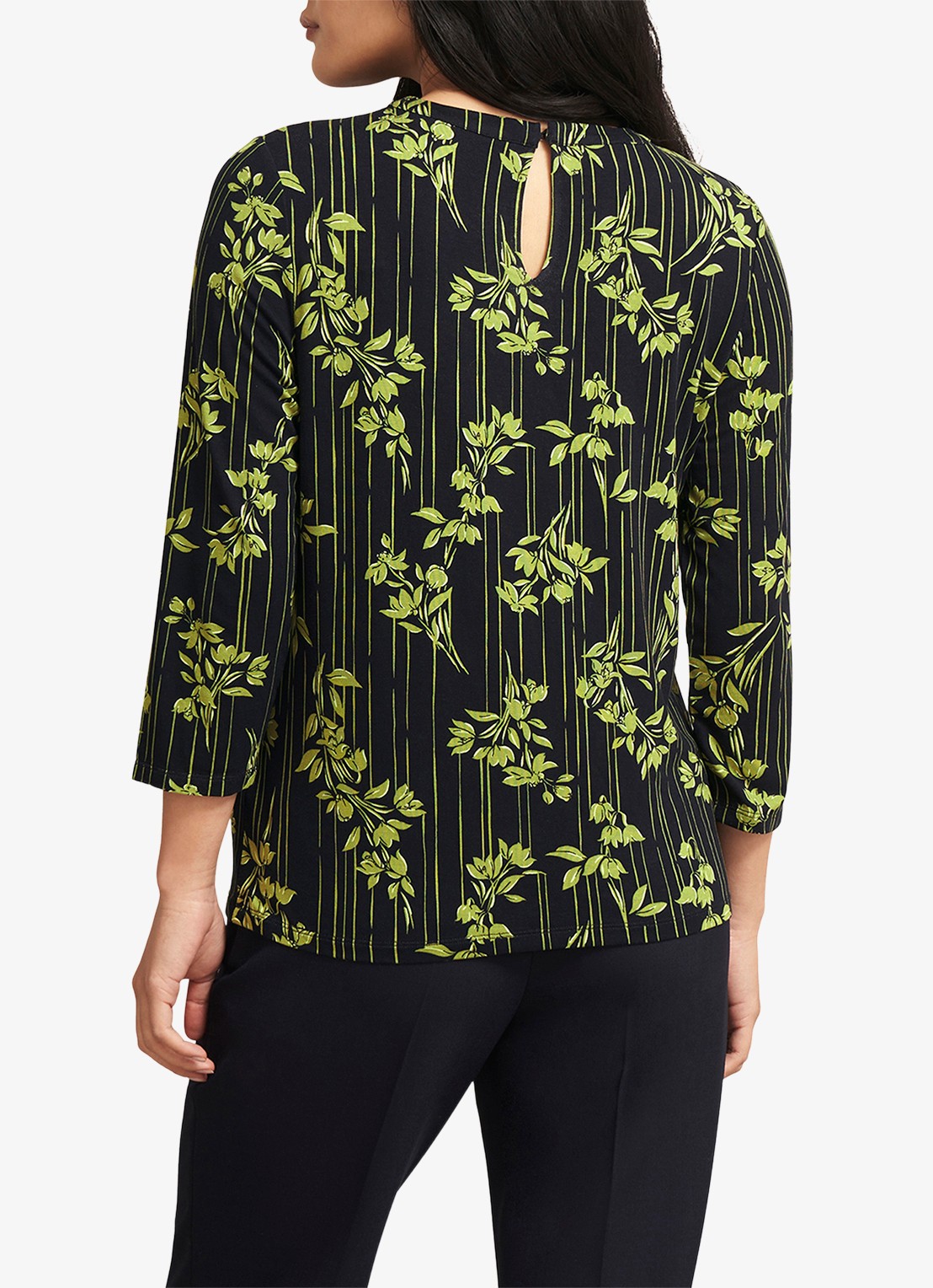 Hobbs Julia top met grafische print - achterkant groen