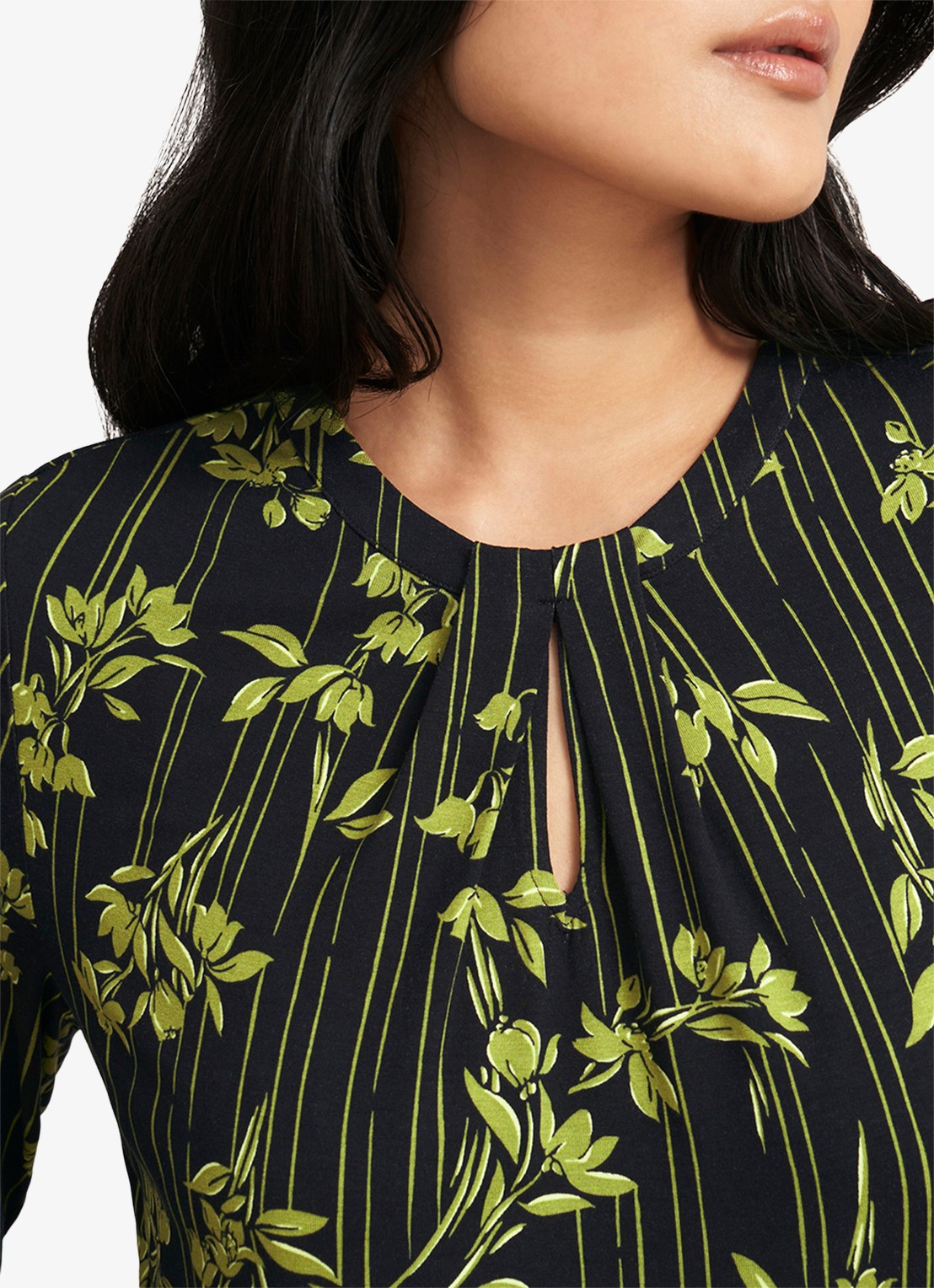 Hobbs Julia top met grafische print - detail 3 groen