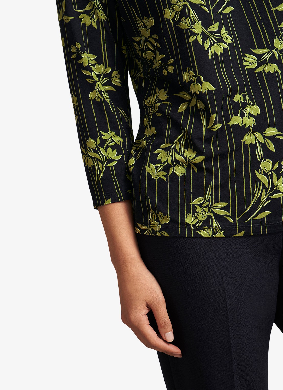 Hobbs Julia top met grafische print - detail 4 groen