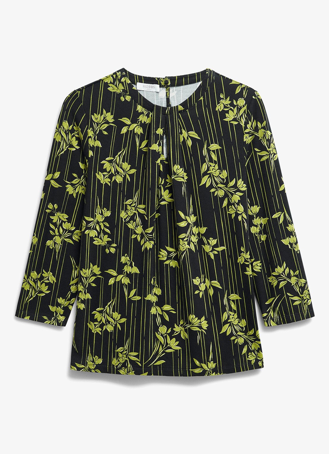 Hobbs Julia top met grafische print - voorkant 5 groen