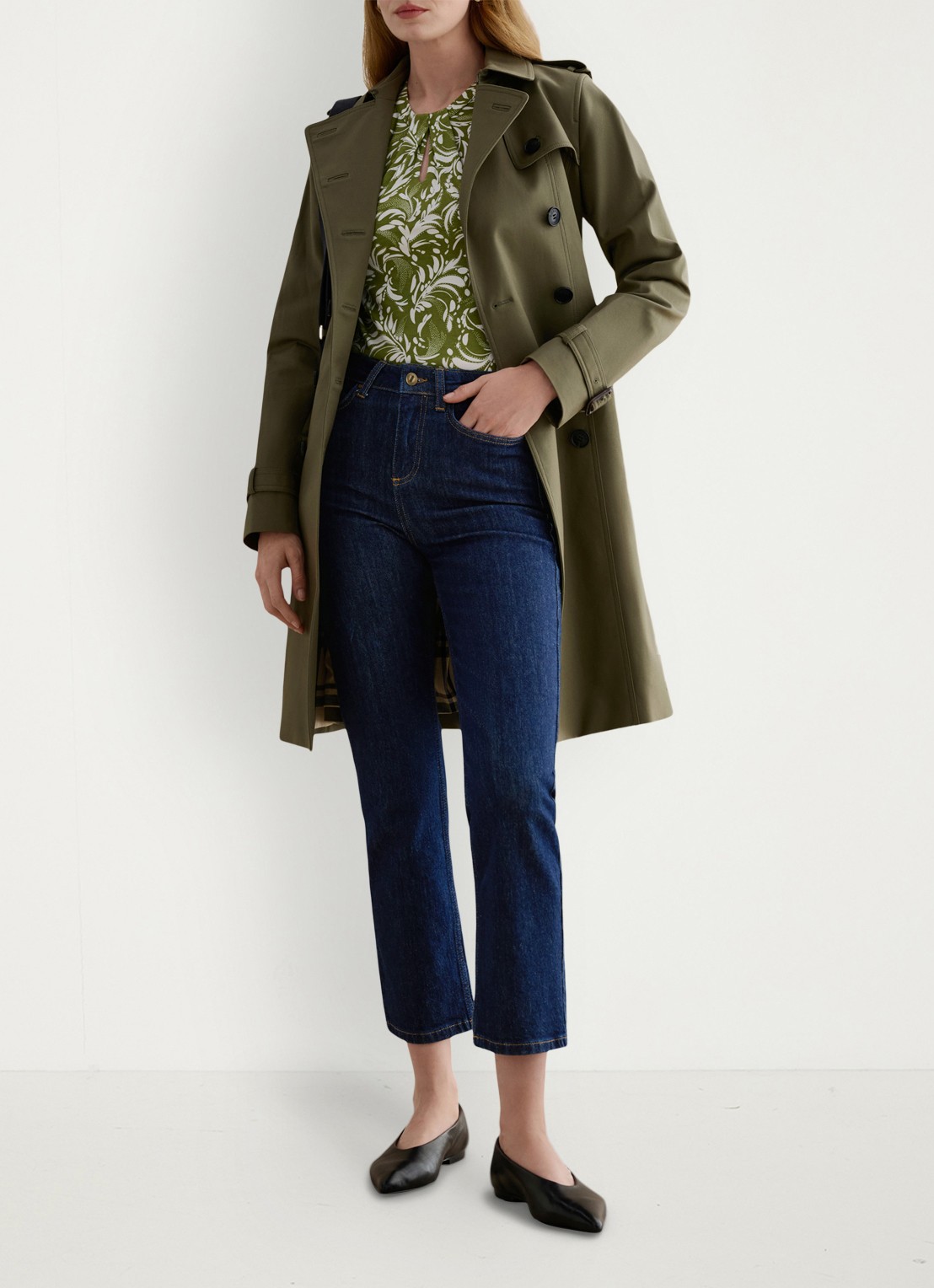 Hobbs Julia top met grafische print - voorkant 3 creme
