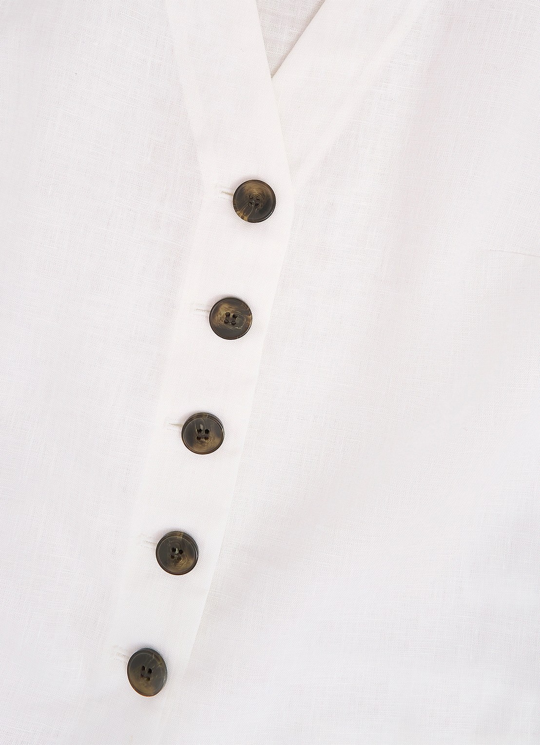 Hobbs Kaylee top van linnen - detail 5 wit