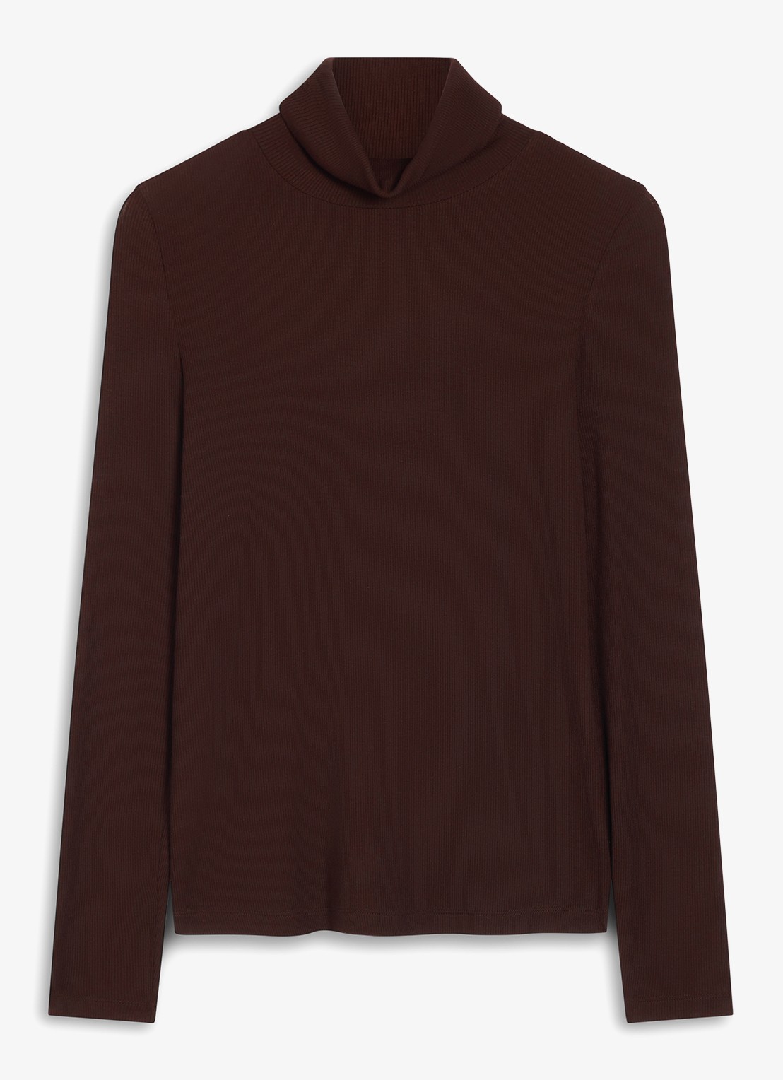 Hobbs Kiera longsleeve met col - voorkant 2 bruin
