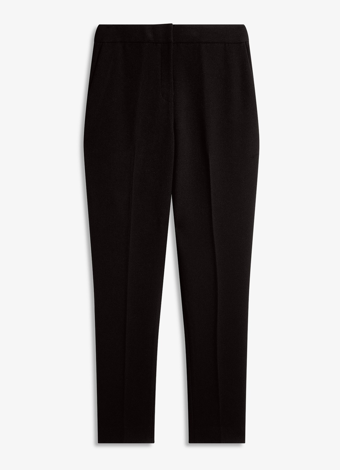 Hobbs Lea high waist slim fit pantalon met steekzakken - voorkant 2 zwart