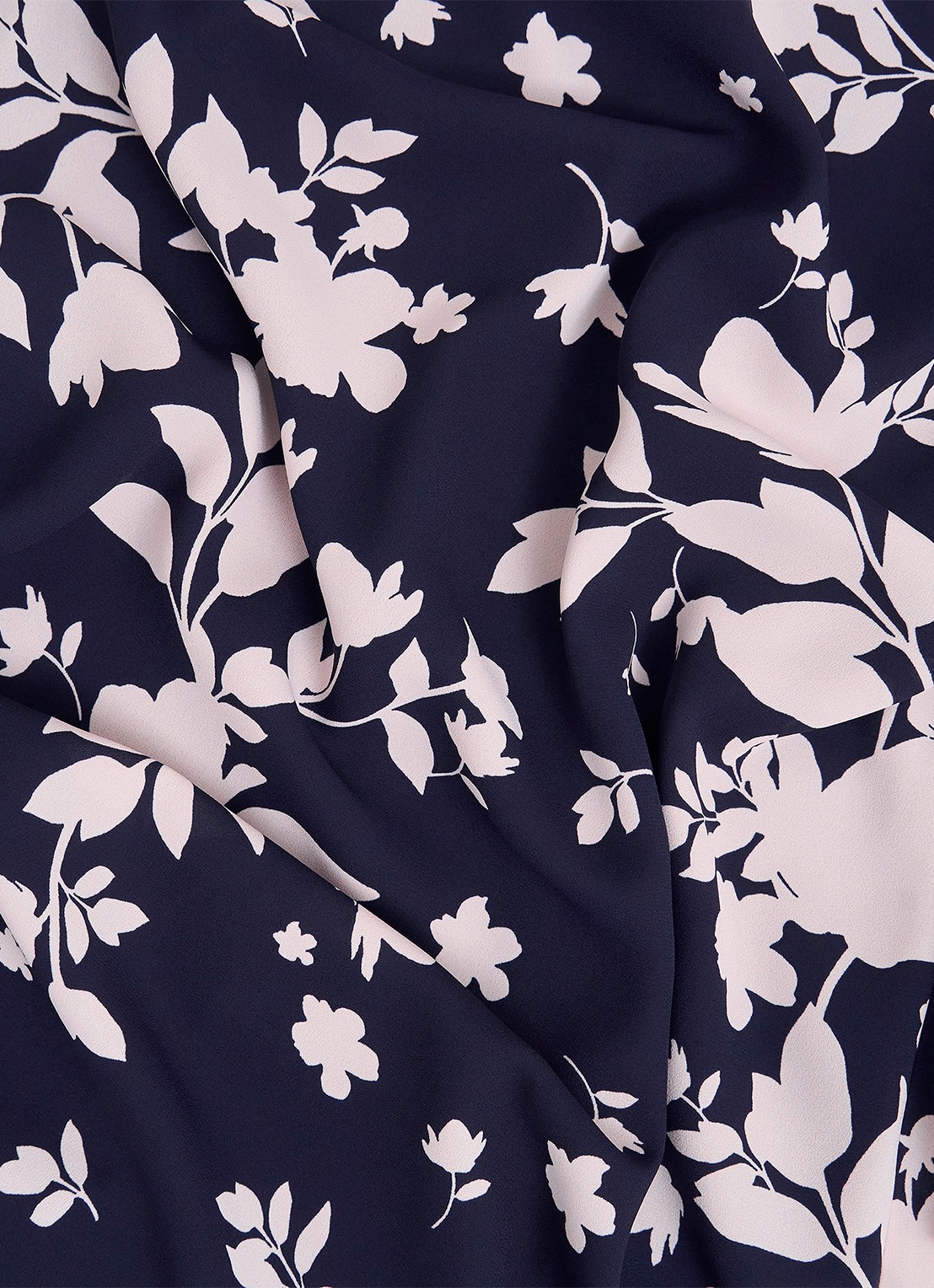 Hobbs Liana mini jurk met bloemenprint - detail 5 donkerblauw