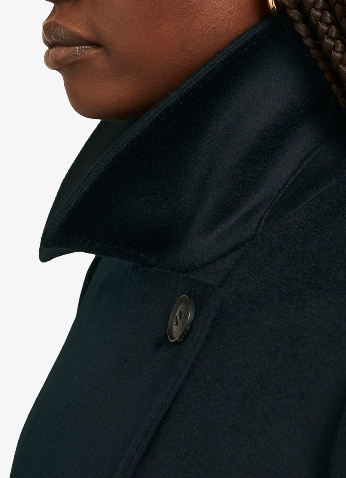 Hobbs Livia mantel met strikceintuur - detail 6 groen