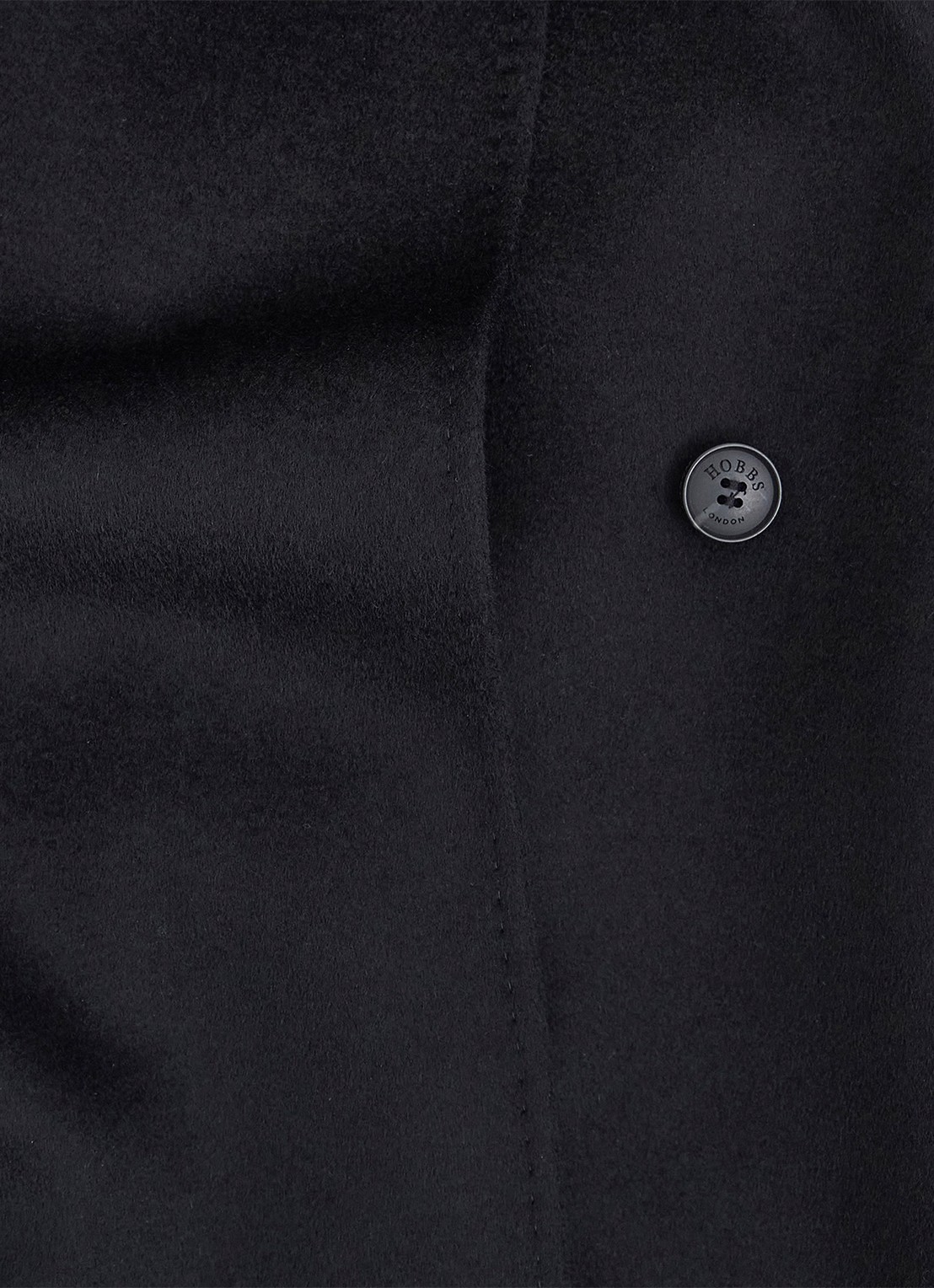 Hobbs Livia mantel met strikceintuur - detail 7 zwart