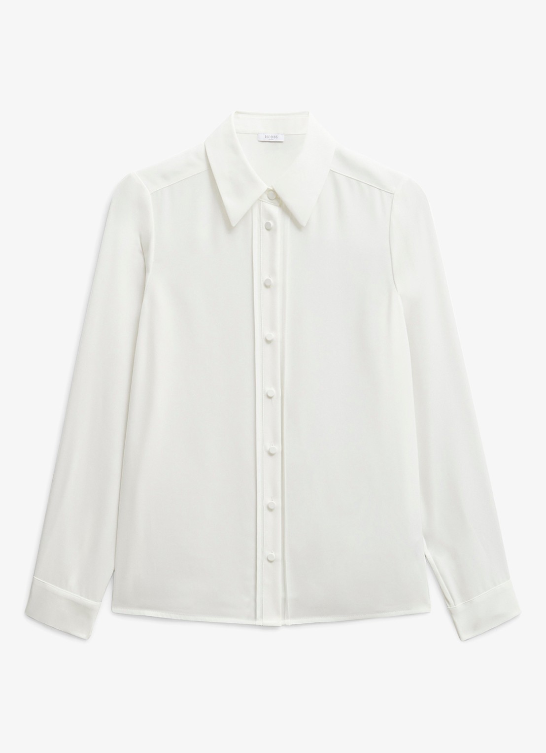 Hobbs Louisa blouse met plooi detail - voorkant 3 ivoor