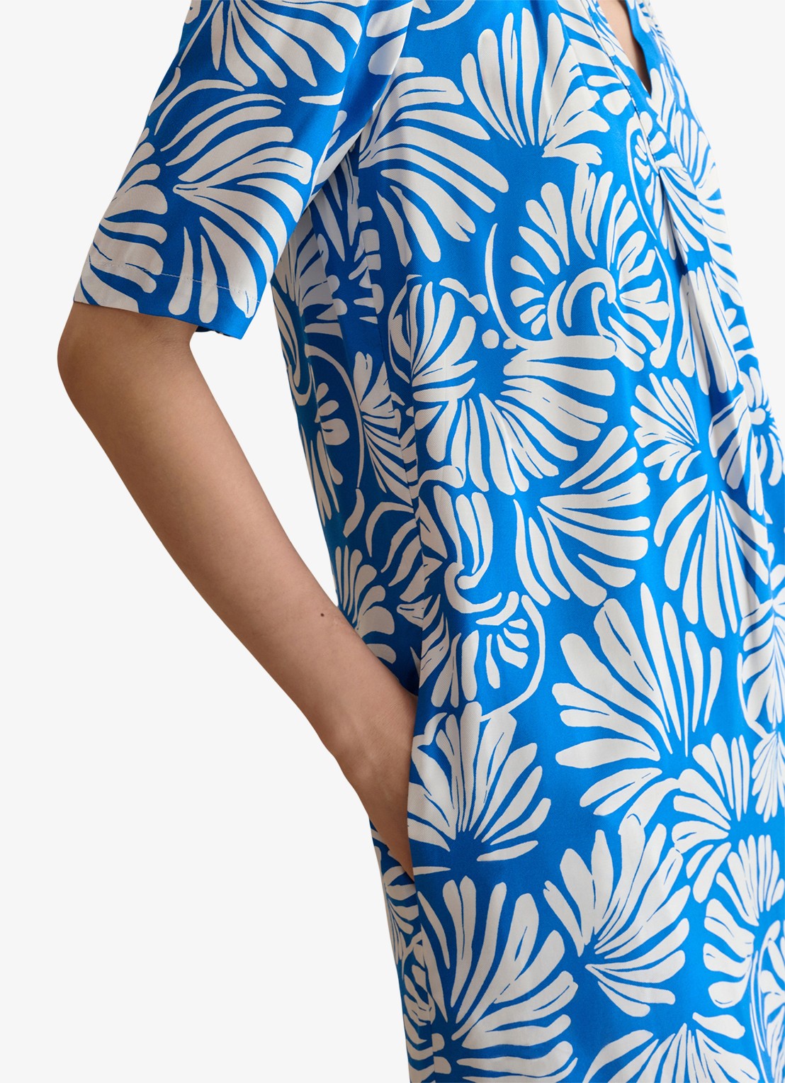 Hobbs Lucille mini tuniekjurk met print  - detail 3 blauw