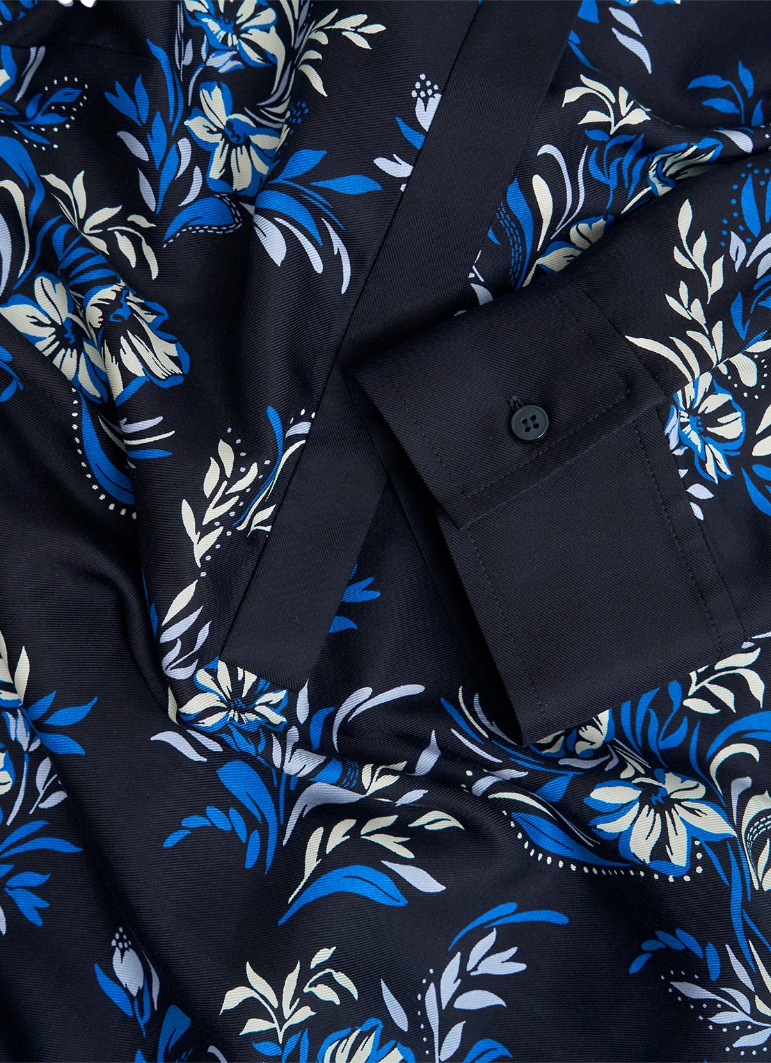 Hobbs Marciella mini tuniekjurk met bloemenprint - detail 3 donkerblauw