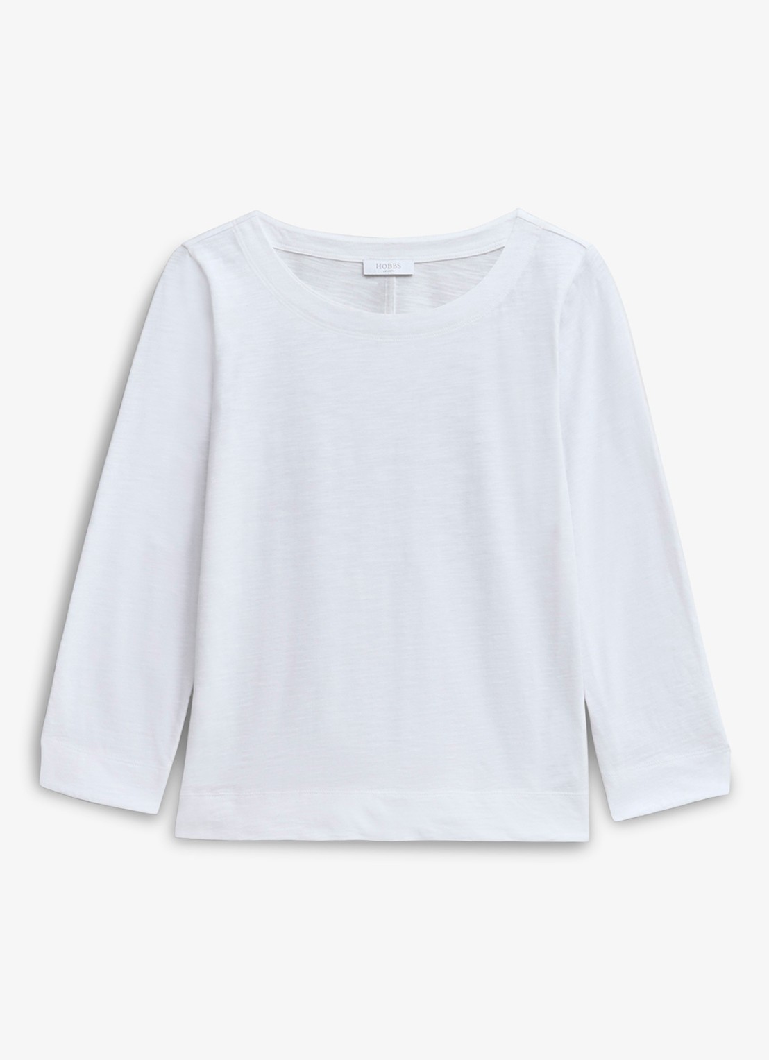 Hobbs Martie longsleeve met boothals - voorkant 4 wit