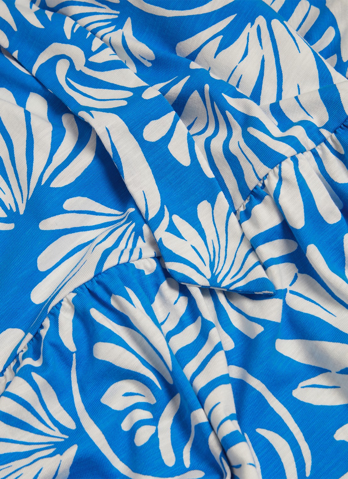 Hobbs Midi jurk met strikceintuur en print - detail 5 blauw