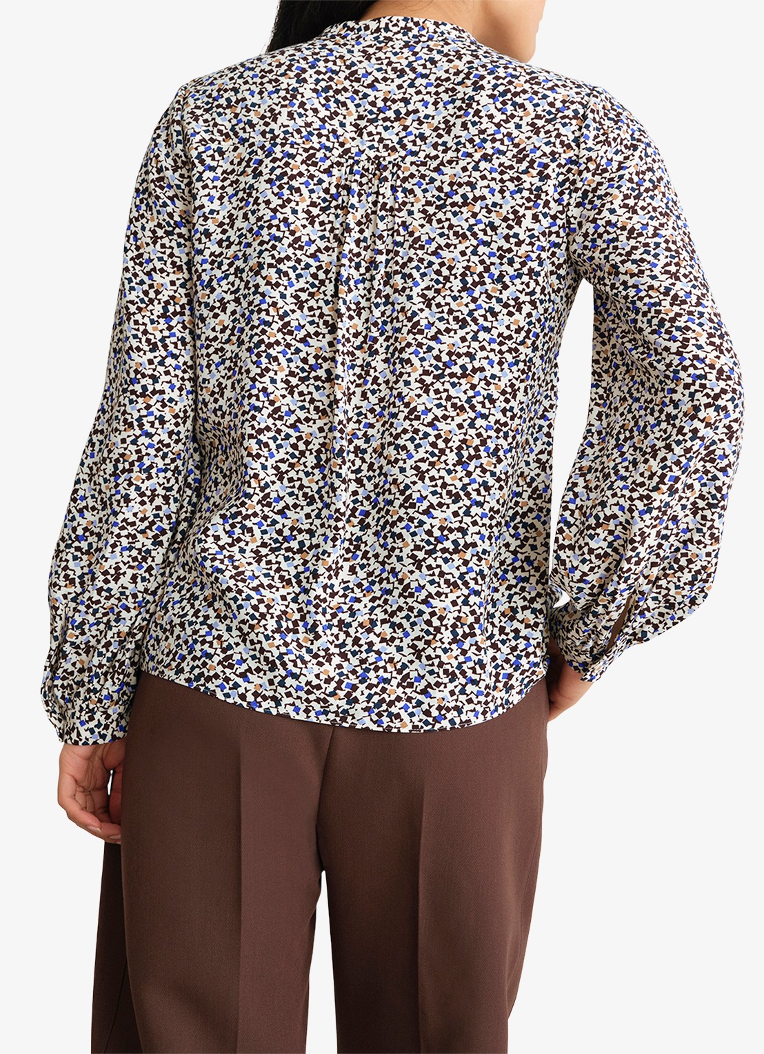 Hobbs Mila blouse met grafische print - achterkant 3 multicolor