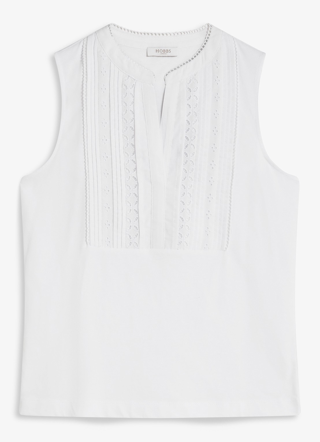 Hobbs Millie top met broderie - voorkant 2 wit