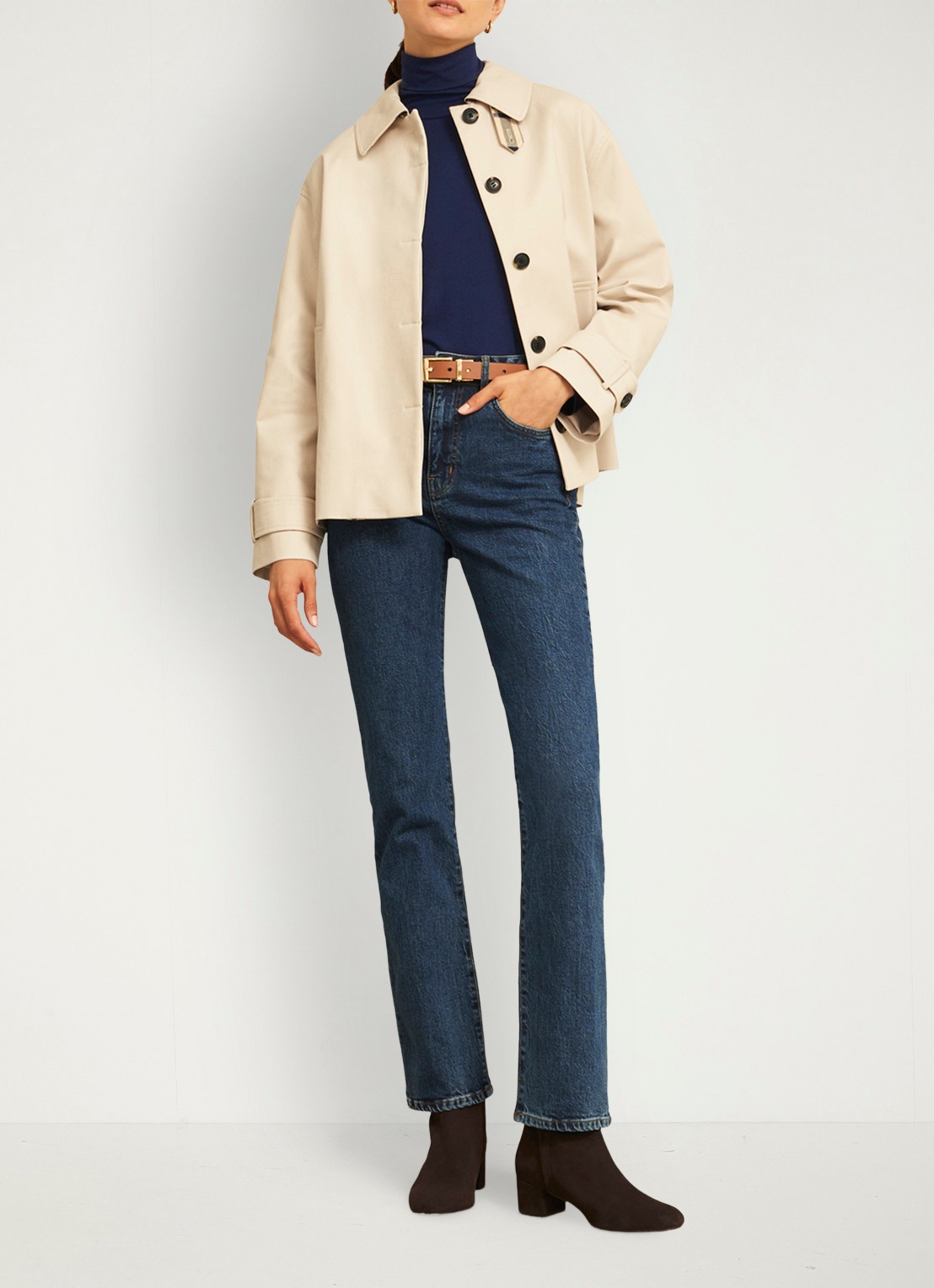 Hobbs Mischa top met col - detail 6 donkerblauw