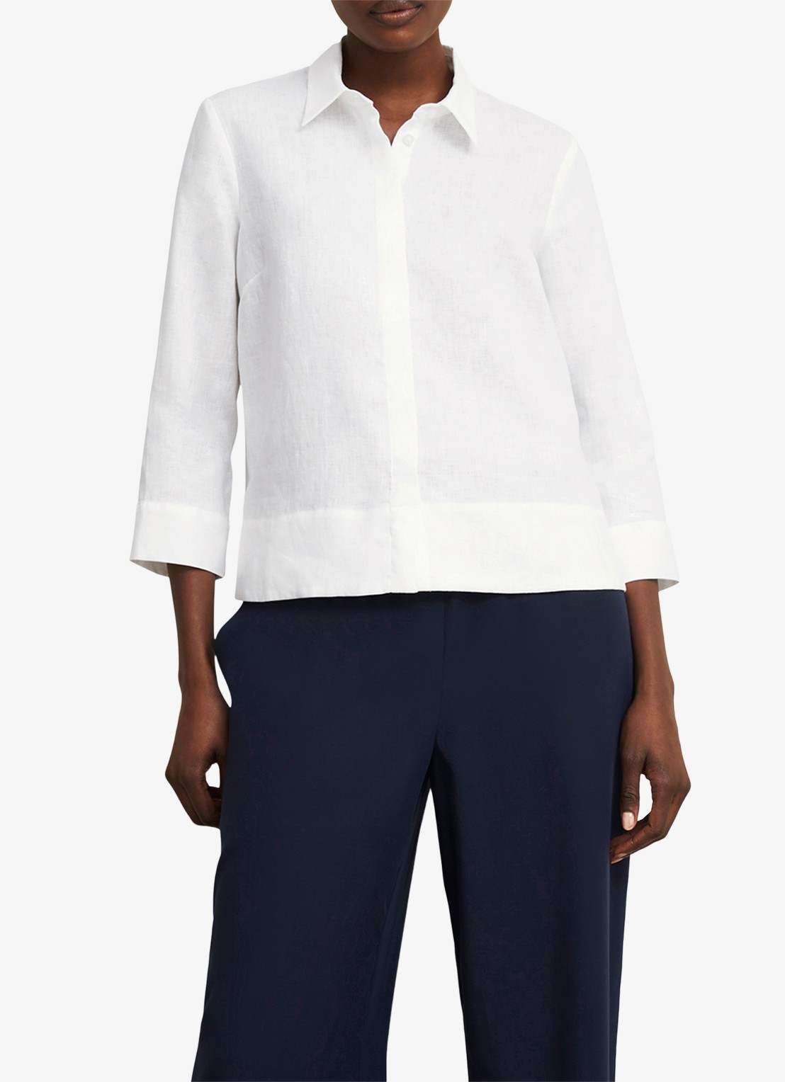 Hobbs Nita blouse van linnen - detail 6 wit