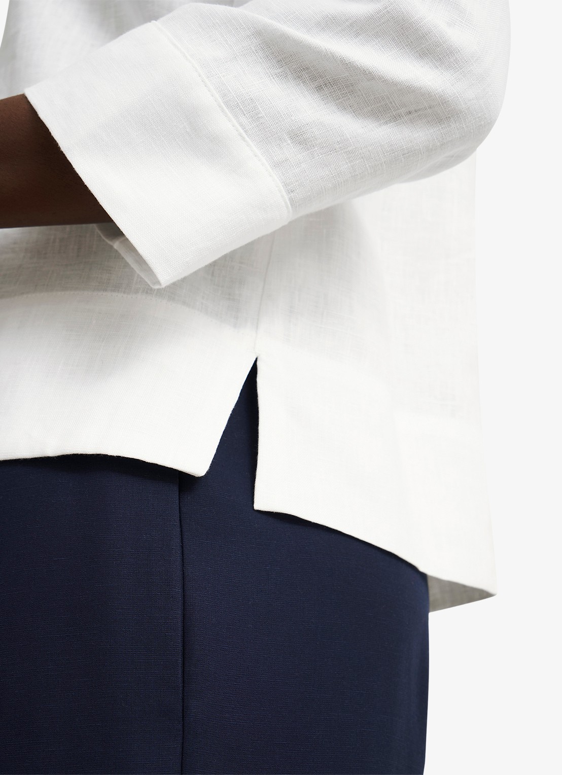 Hobbs Nita blouse van linnen - detail 8 wit