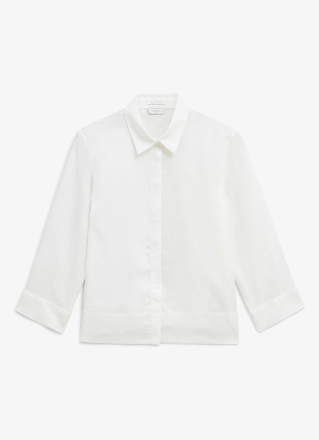 Hobbs Nita blouse van linnen - voorkant wit