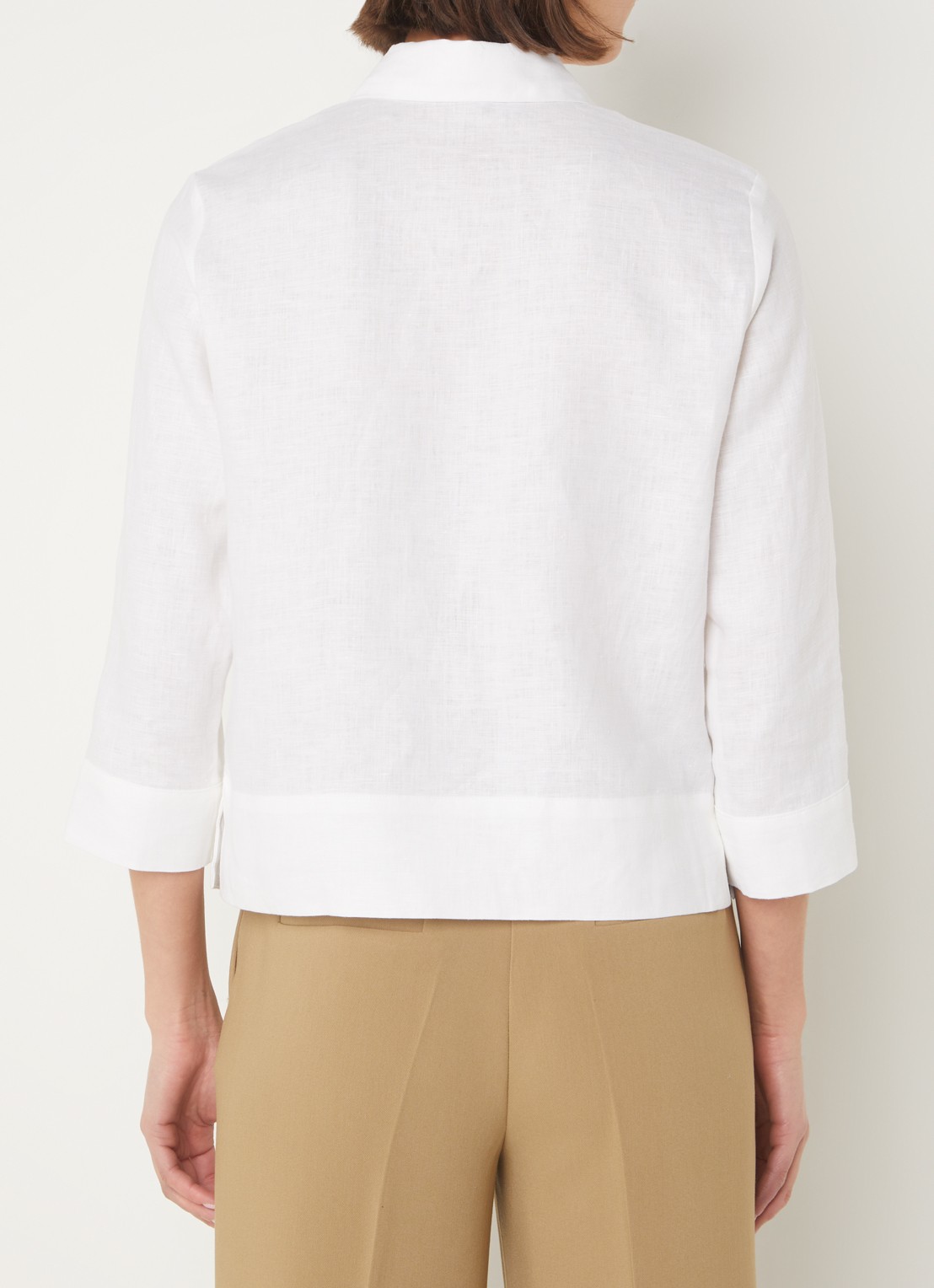 Hobbs Nita blouse van linnen - achterkant 5 wit