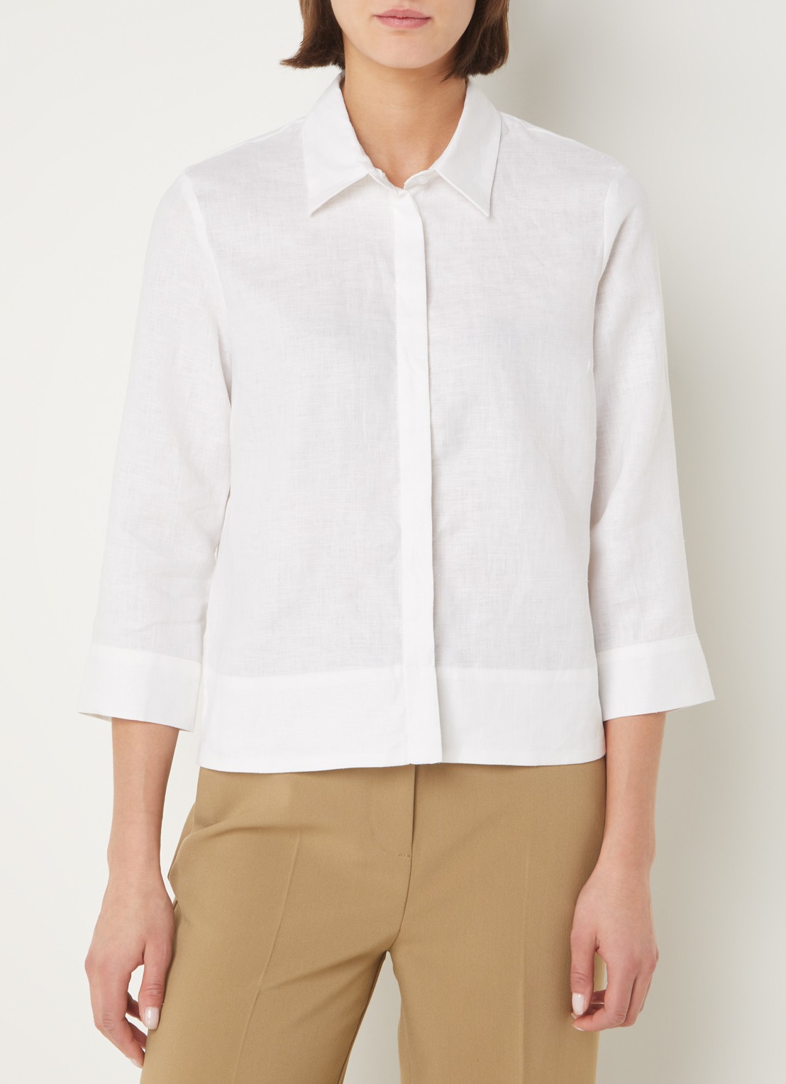 Hobbs Nita blouse van linnen - detail 10 wit