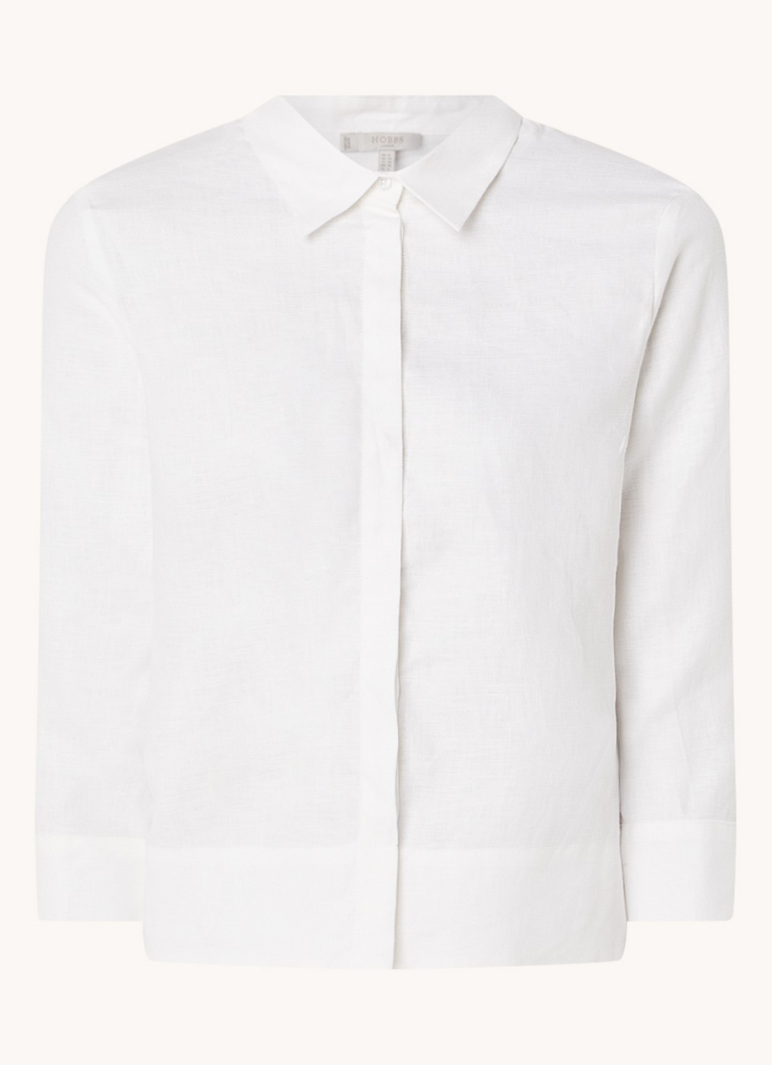 Hobbs Nita blouse van linnen - voorkant 3 wit