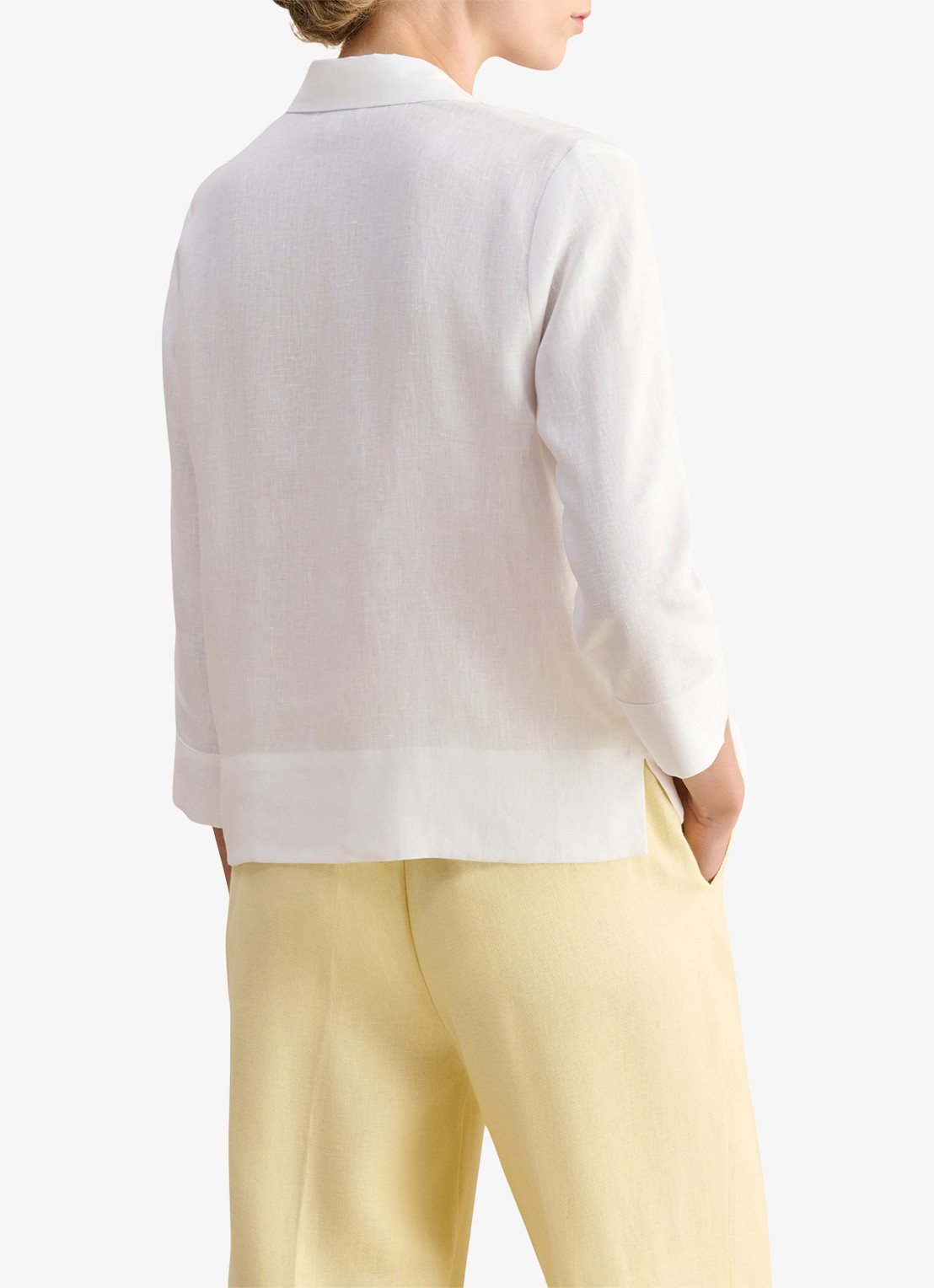 Hobbs Nita blouse van linnen - achterkant wit