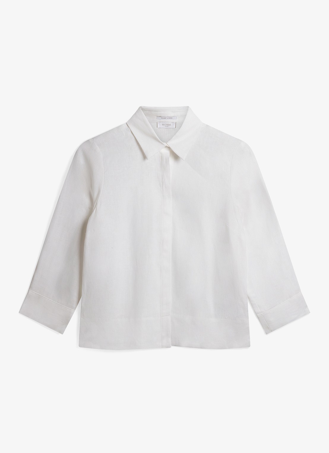 Hobbs Nita blouse van linnen - voorkant 5 wit