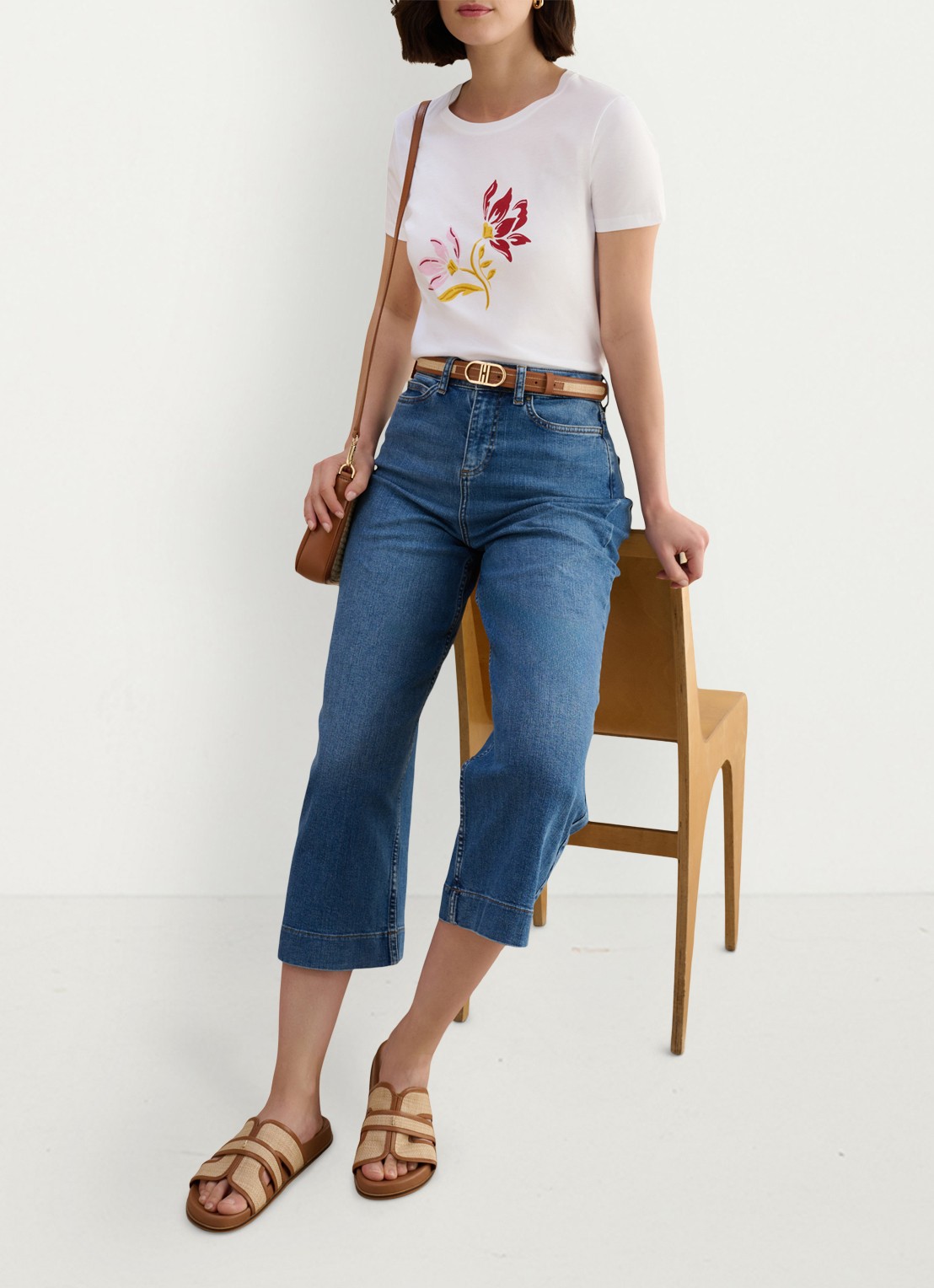 Hobbs Pixie T-shirt met print en ronde hals - detail 3 wit