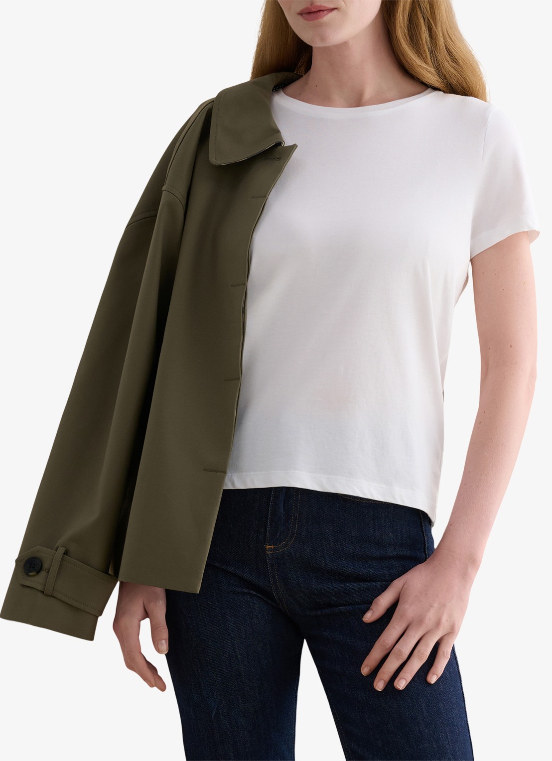 Hobbs Pixie T-shirt met ronde hals - detail 3 wit