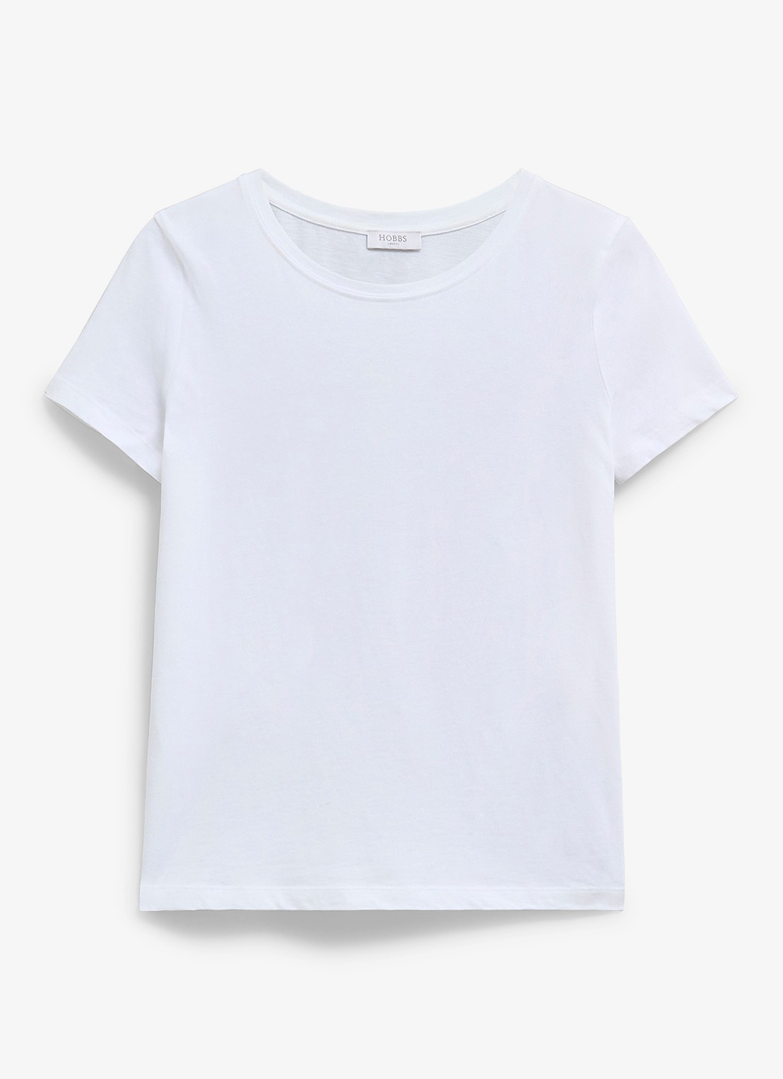 Hobbs Pixie T-shirt met ronde hals - voorkant wit
