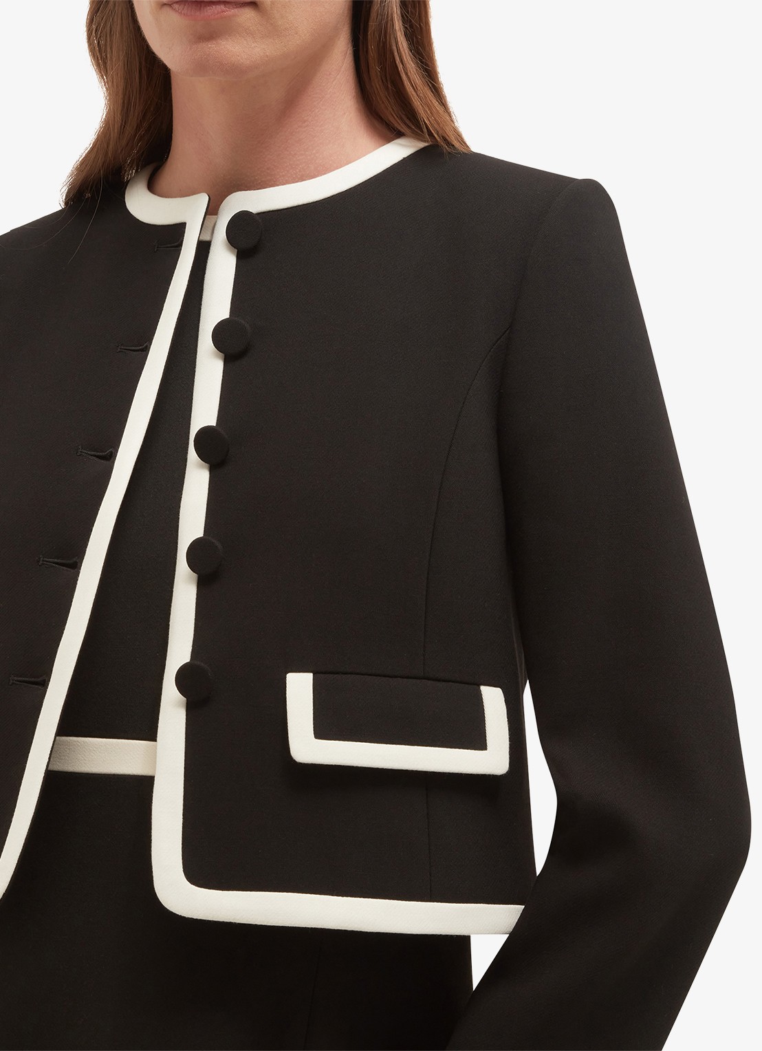 Hobbs Rosalind blazer met klepzakken - detail 3 zwart