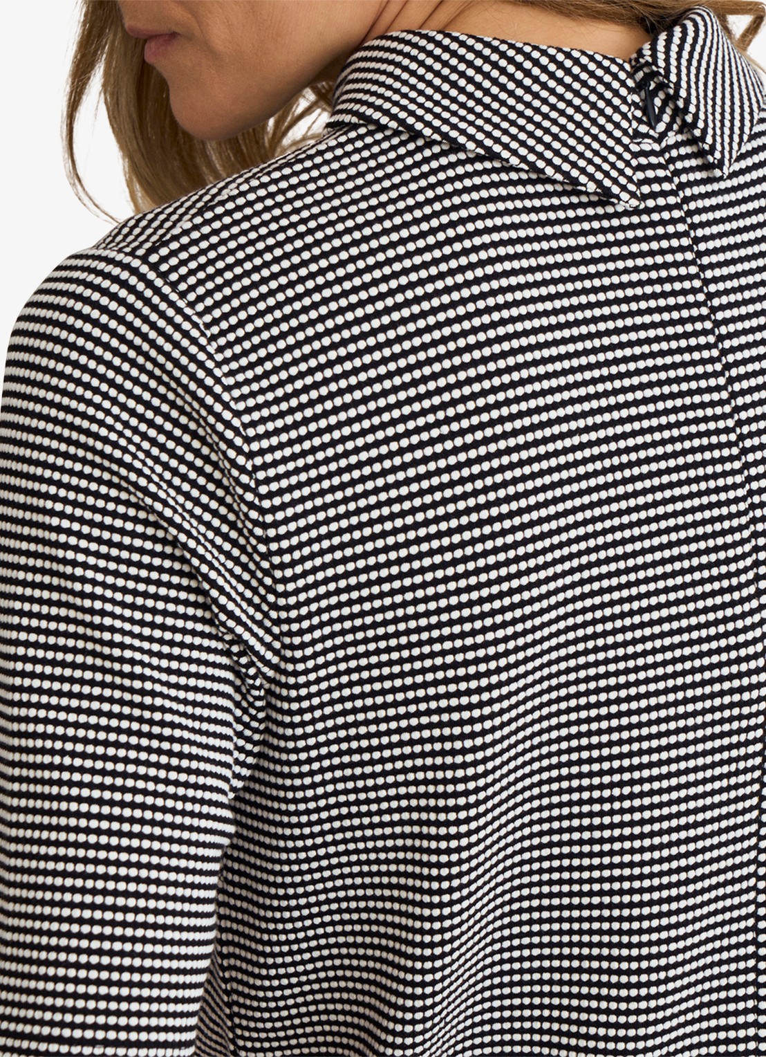 Hobbs Tali top in katoenblend met streepprint - detail 5 donkerblauw