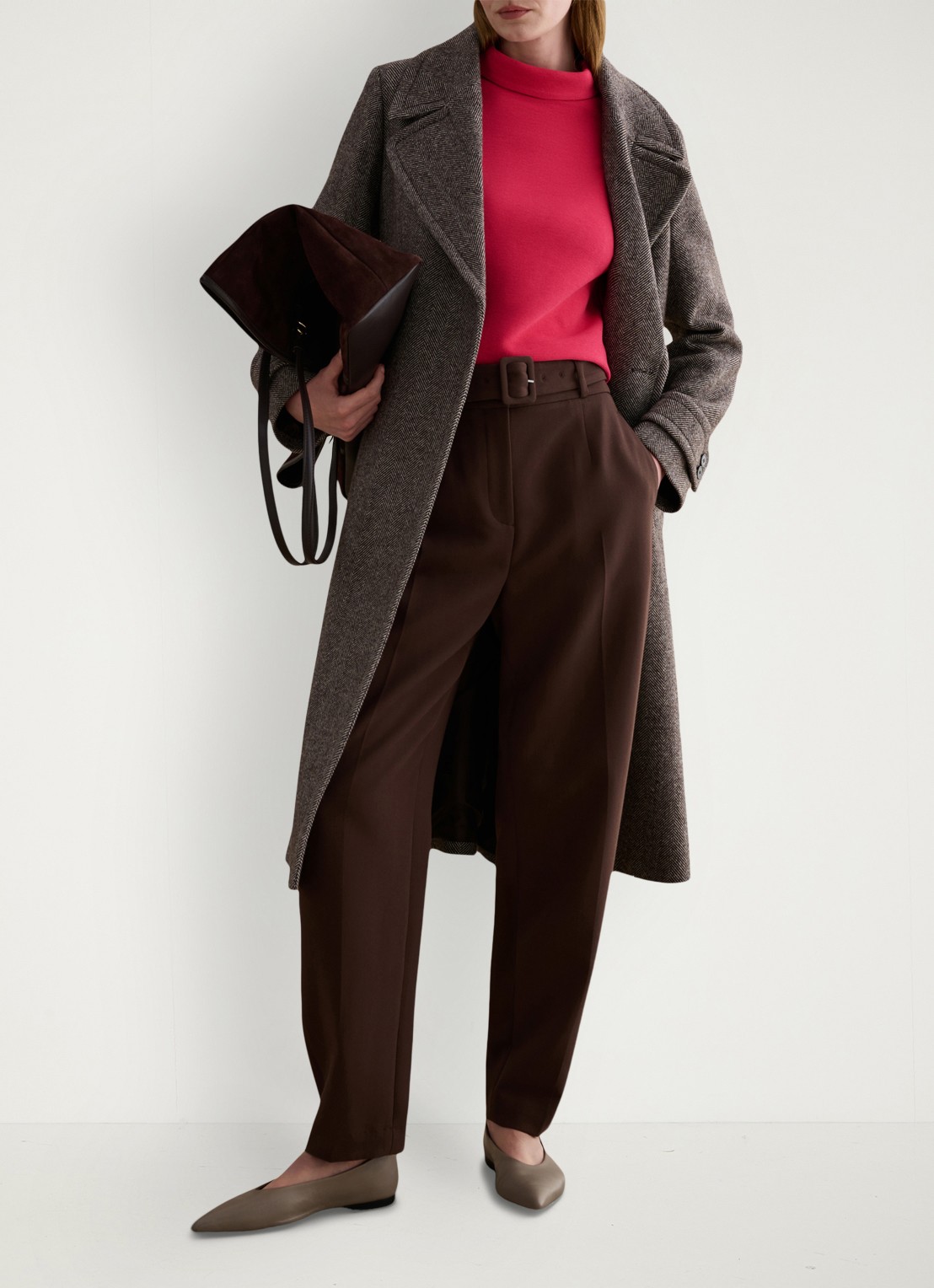Hobbs Tali top in katoenblend met streepprint - voorkant 5 roze