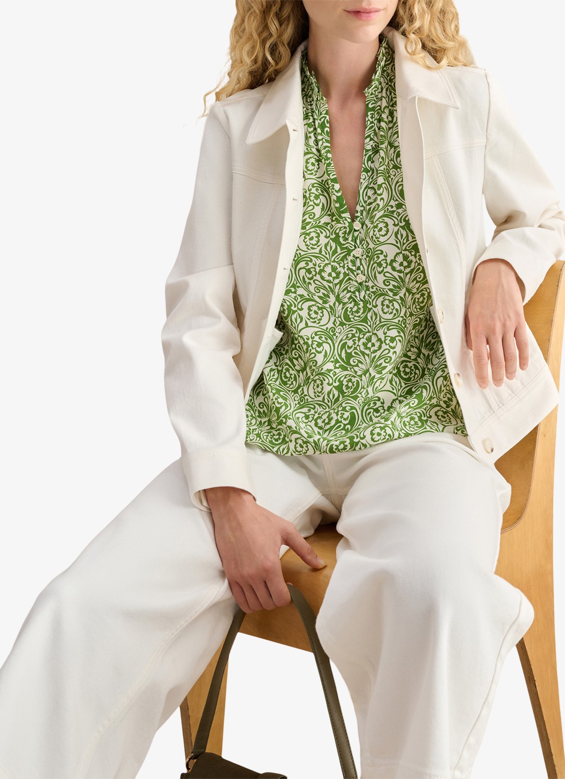 Hobbs Tania tuniek met bloemenprint - detail 5 groen