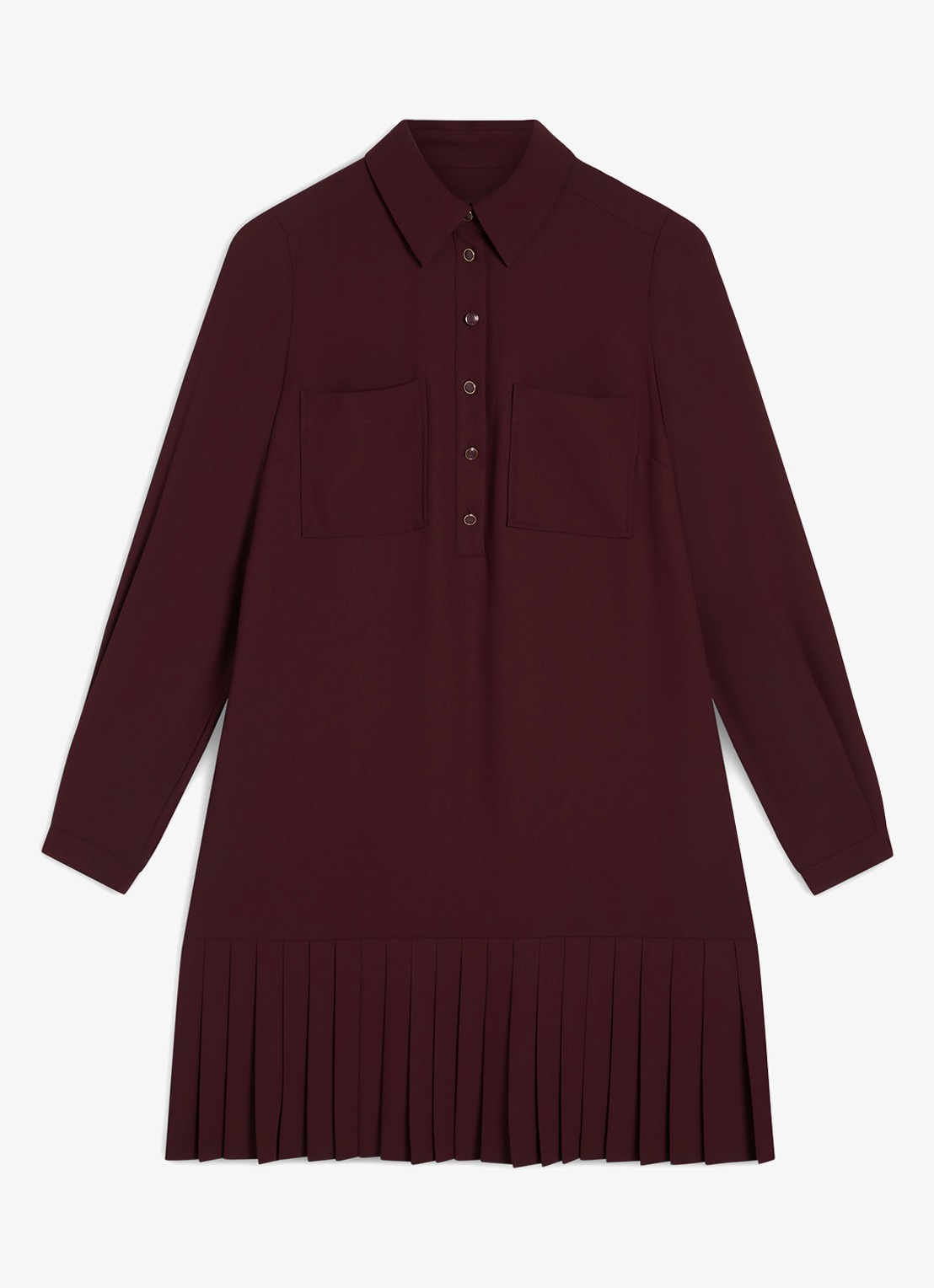 Hobbs Tina mini jurk met plooien - voorkant 2 paars