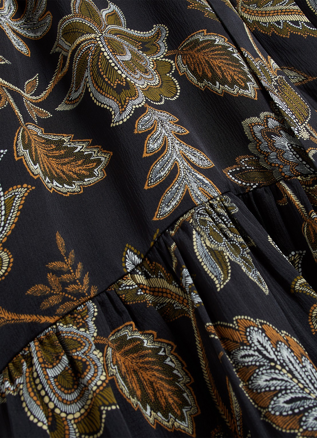 Hobbs Vespa midi jurk met bloemenprint - detail 6 donkerblauw