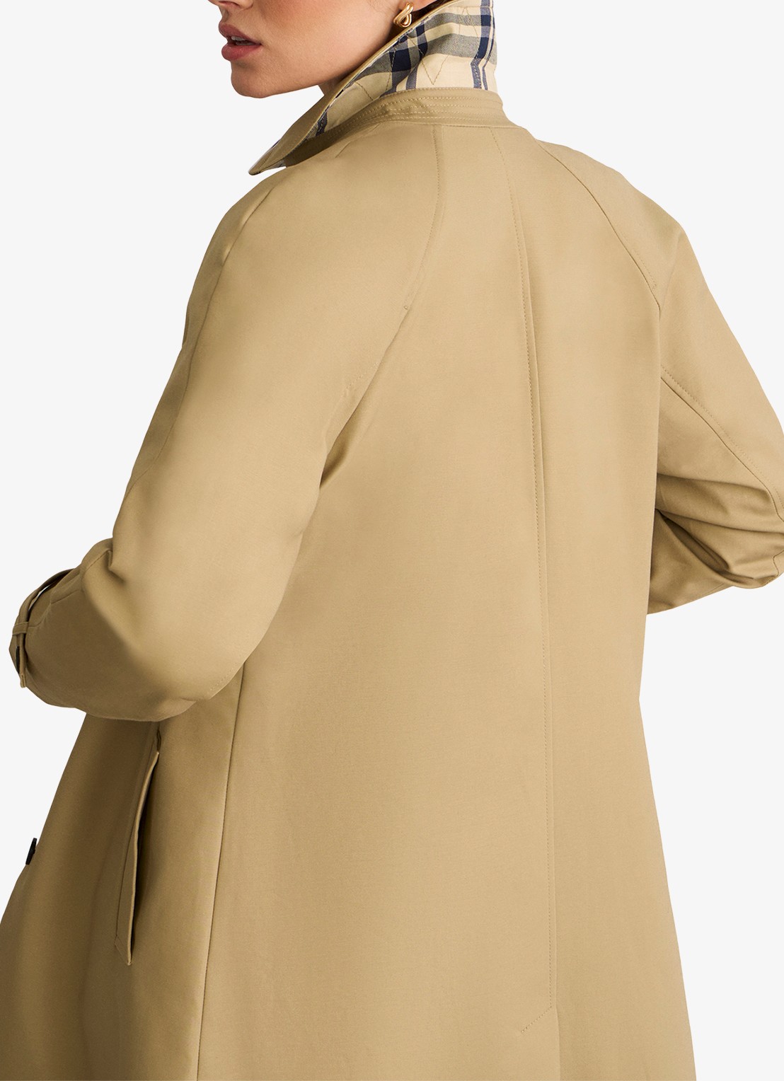 Hobbs Vivienne trenchcoat met steekzakken - achterkant 7 beige