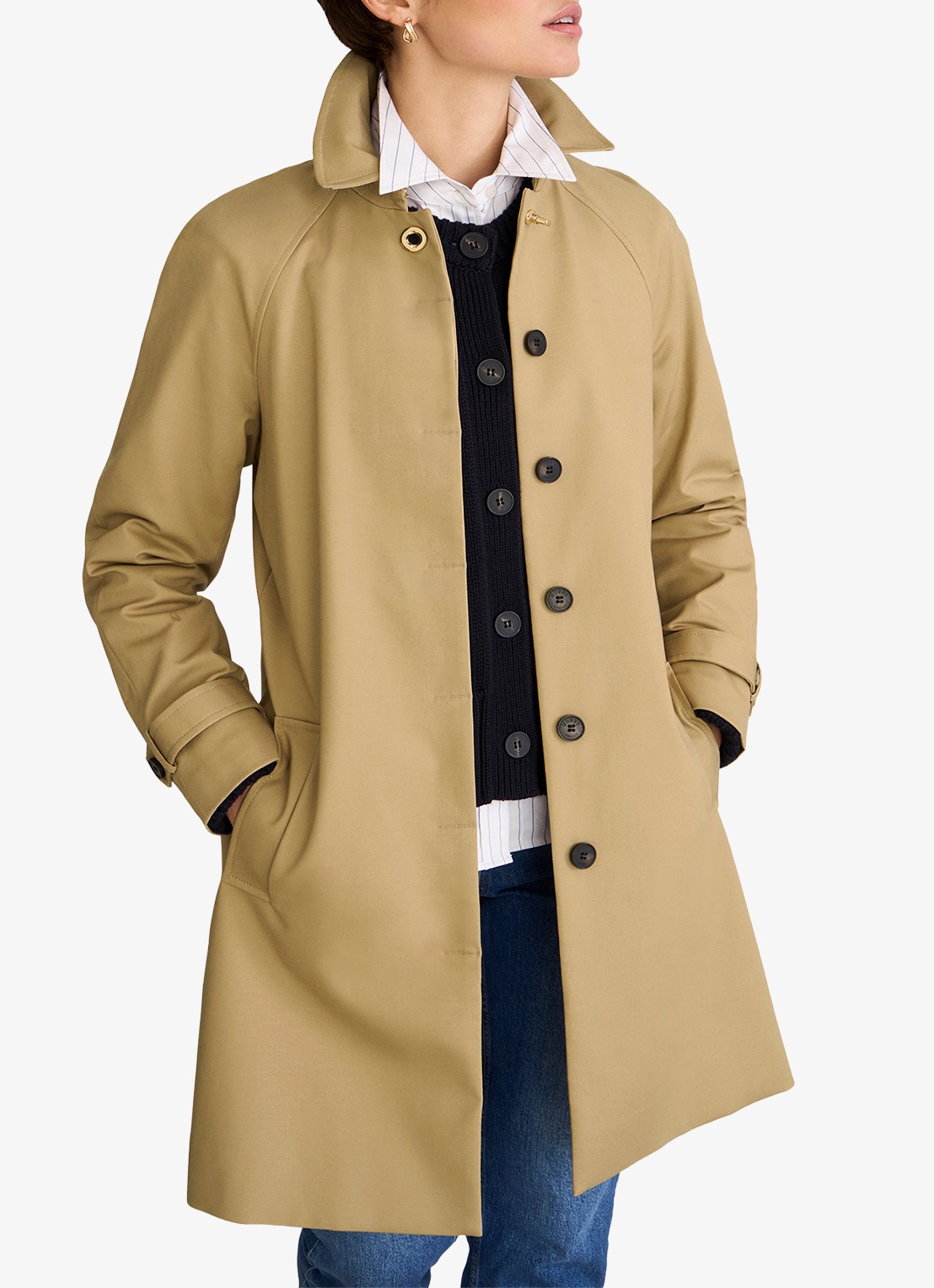 Hobbs Vivienne trenchcoat met steekzakken - detail 3 beige