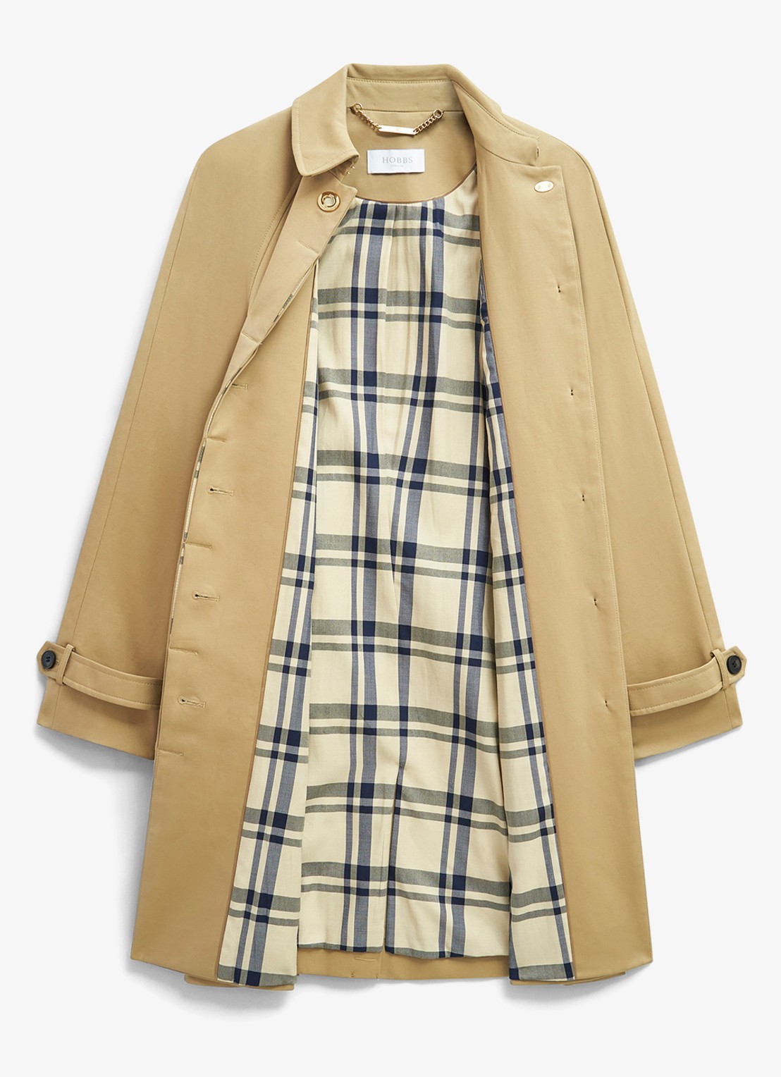 Hobbs Vivienne trenchcoat met steekzakken - detail 6 beige