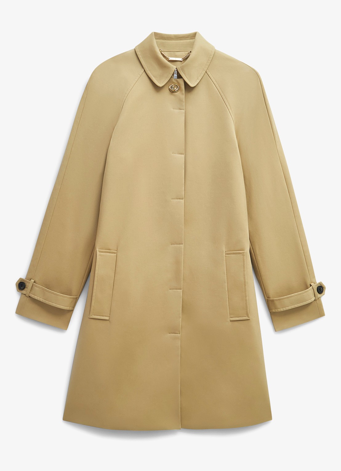 Hobbs Vivienne trenchcoat met steekzakken - voorkant beige