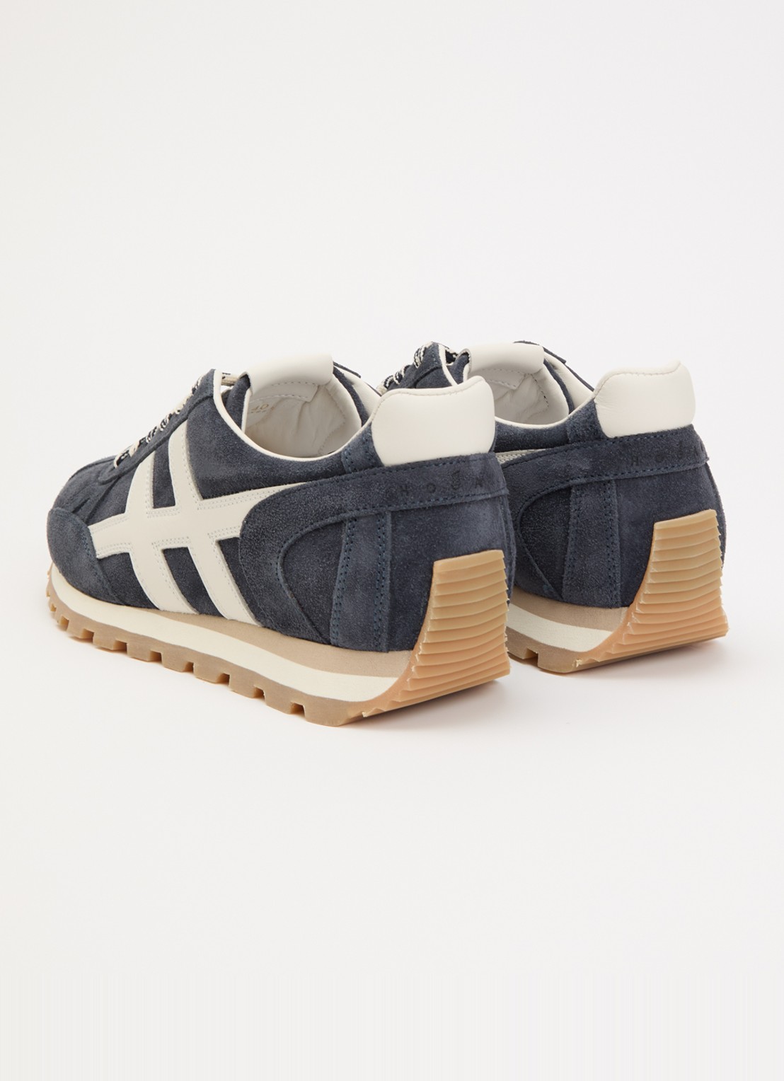 Hogan 86er sneaker van suède  - achterkant 5 donkerblauw