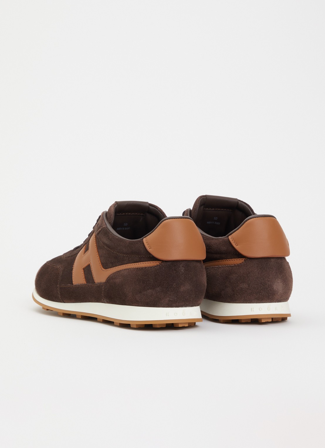 Hogan Athletic sneaker van suède - achterkant 6 bruin