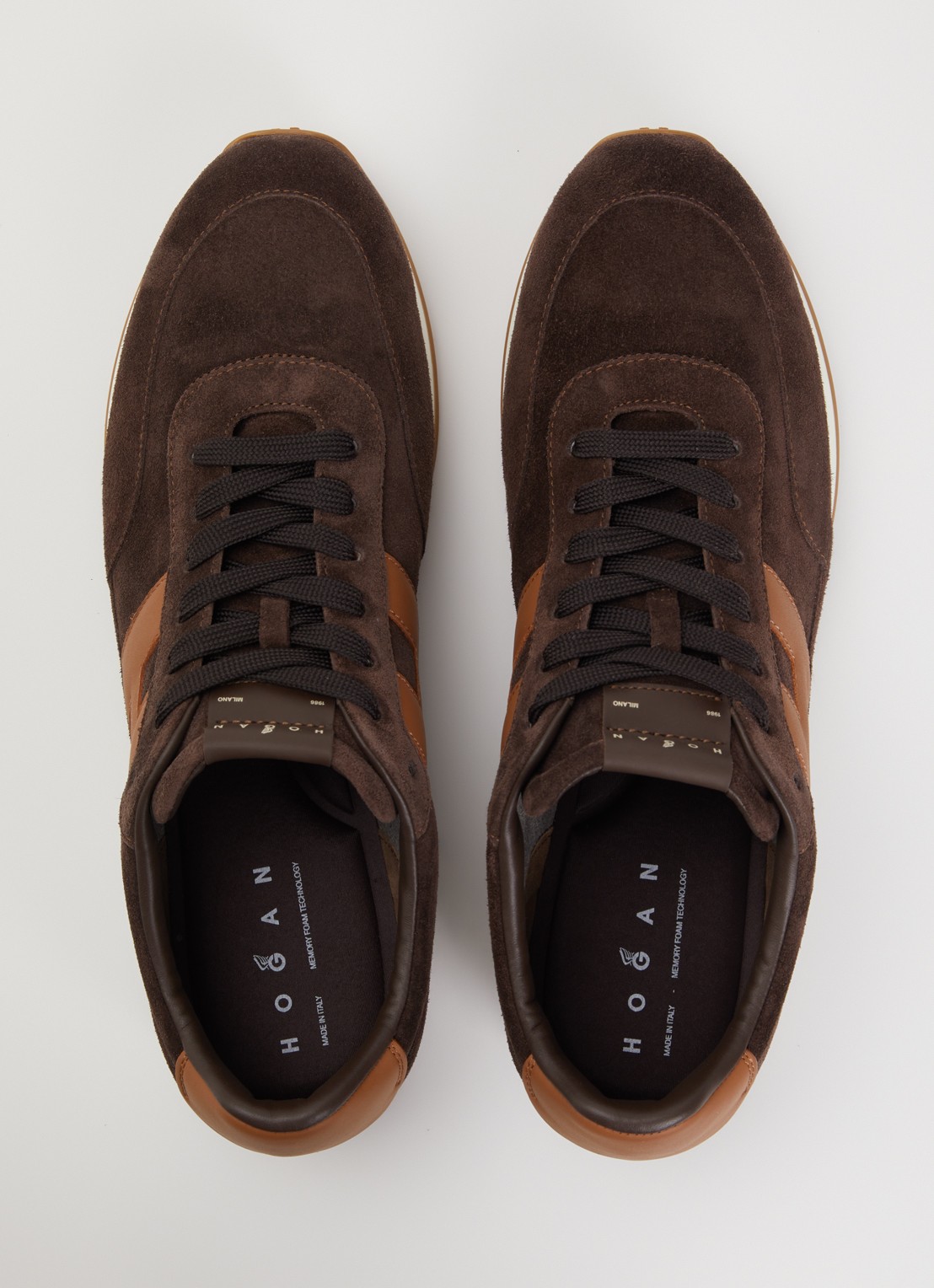 Hogan Athletic sneaker van suède - detail 2 bruin