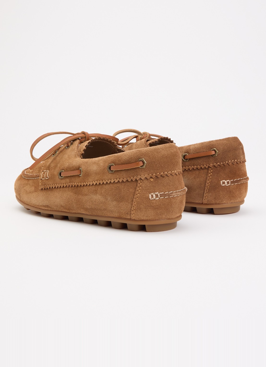 Hogan Bootschoen van suède - achterkant lichtbruin