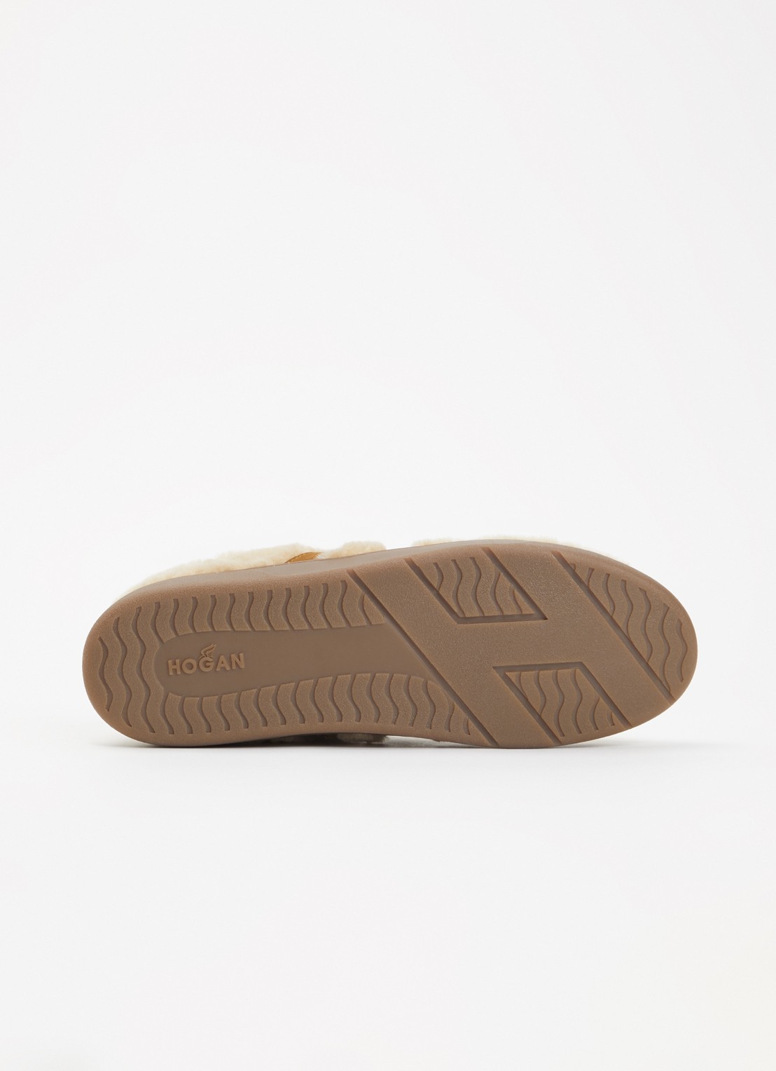 Hogan Cool Shearling sneaker van schapenvacht met details van nubuck - detail 3 beige