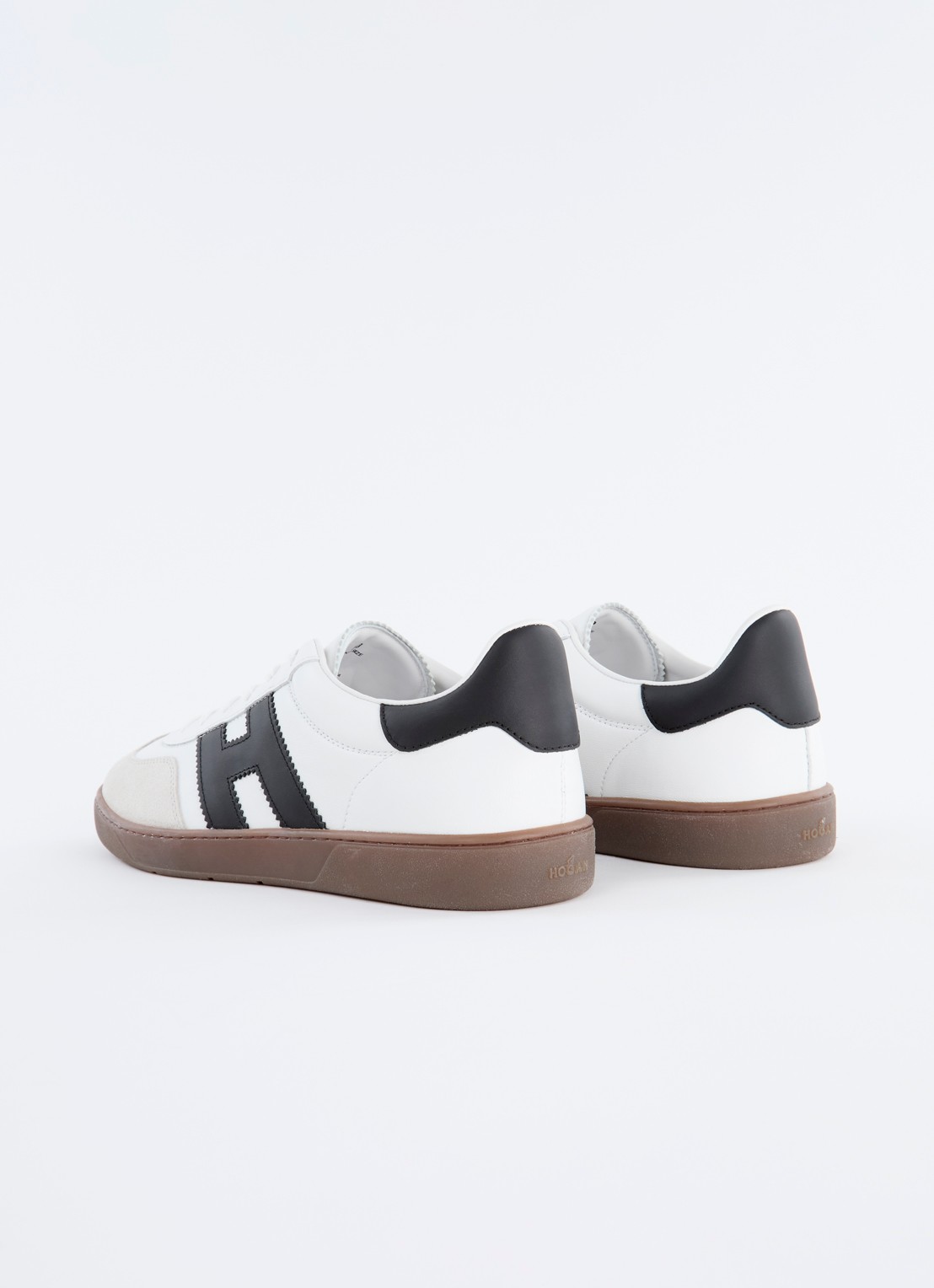 Hogan Cool sneaker van leer met suède details - achterkant gebroken wit
