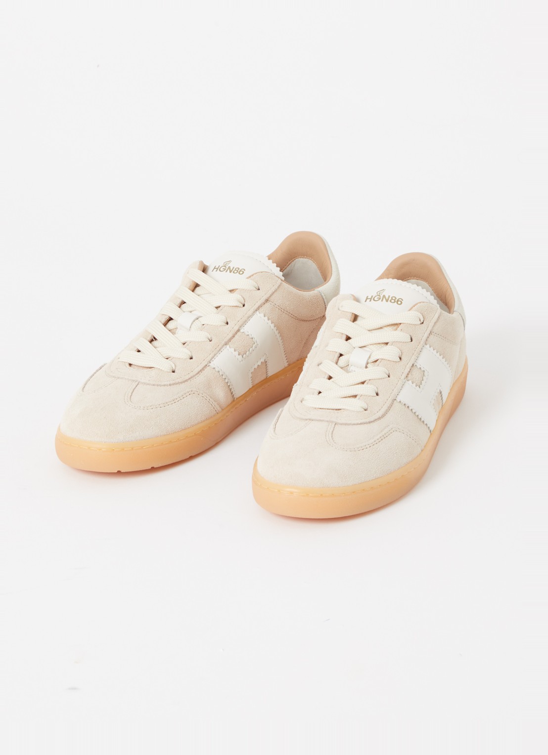 Hogan Cool sneaker van suède - detail beige