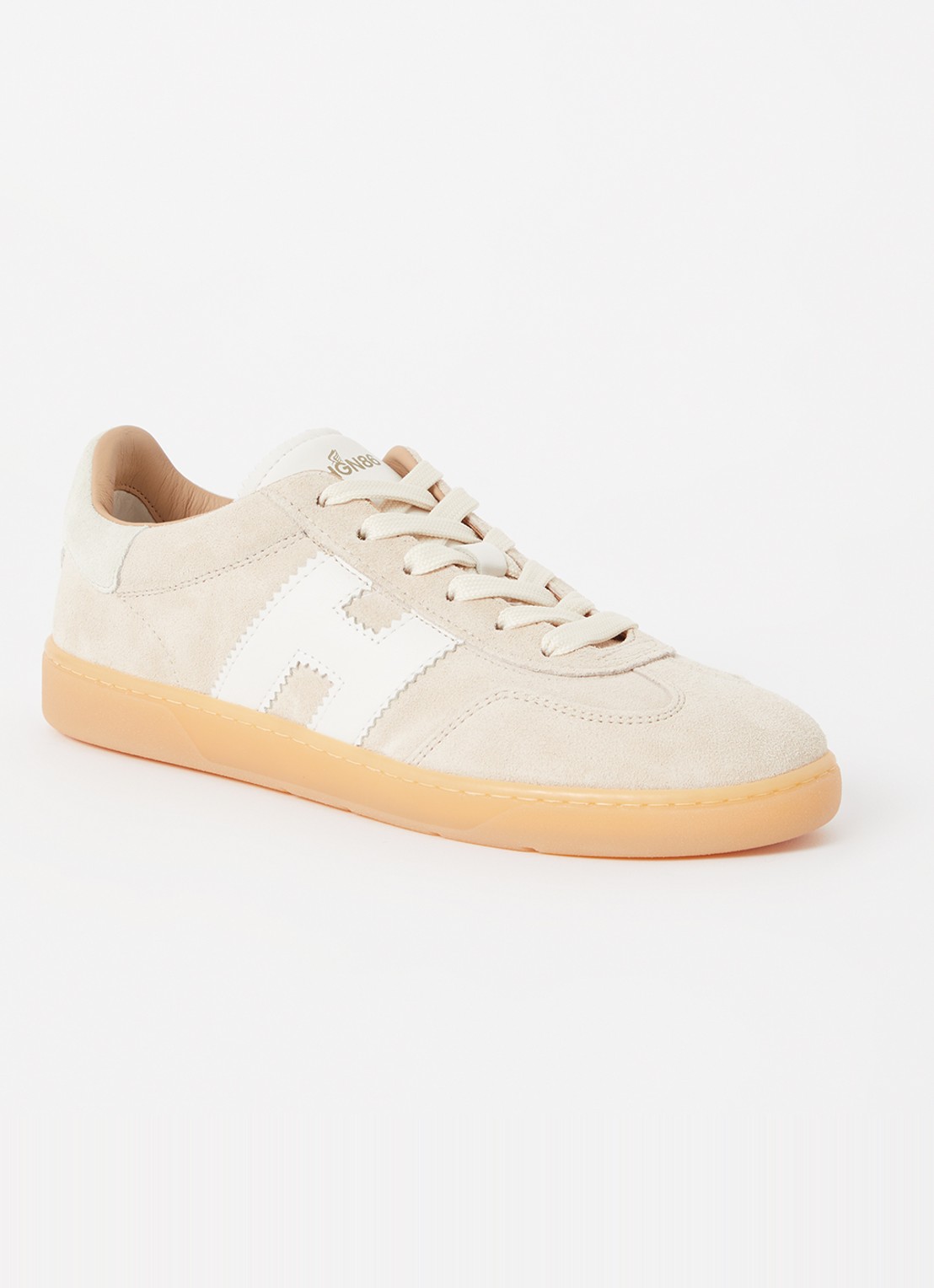 Hogan Cool sneaker van suède - voorkant 5 beige
