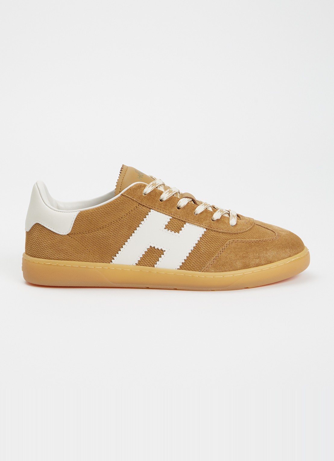 Hogan Cool sneaker van suède  - voorkant 5 camel